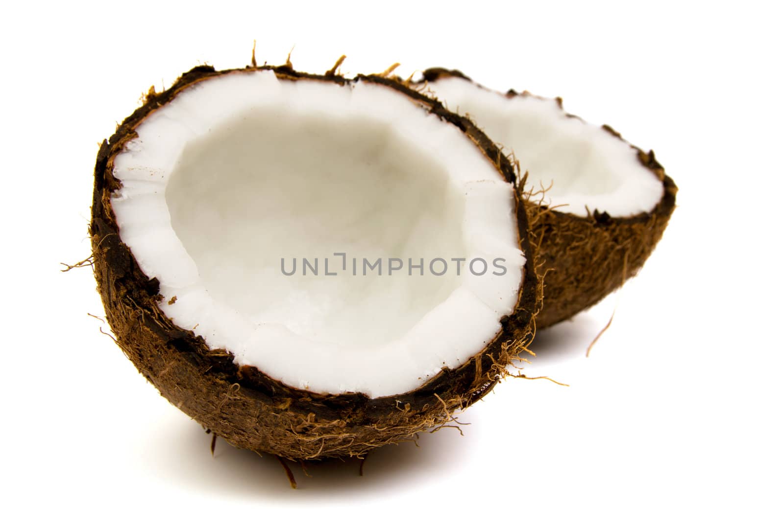 Coconuts isolated on white background by Bedolaga