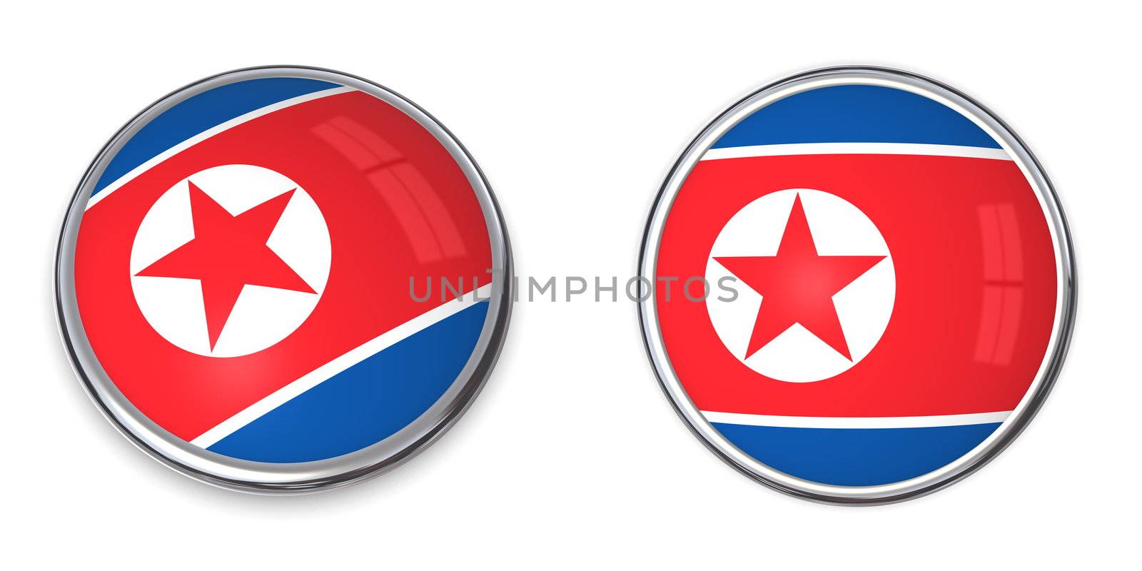 Banner Button North Korea by PixBox