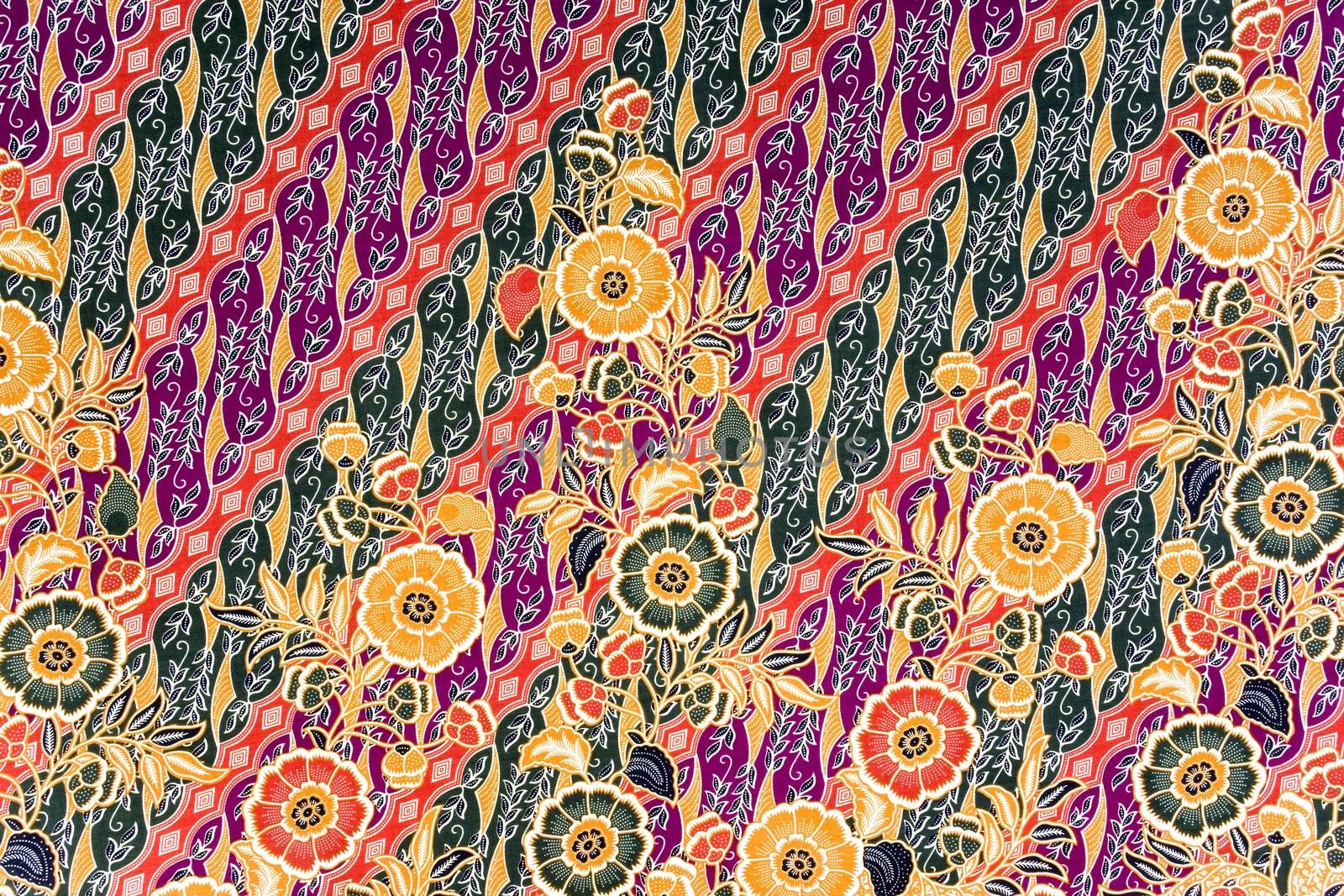 Image of Indonesian batik sarong pattern.