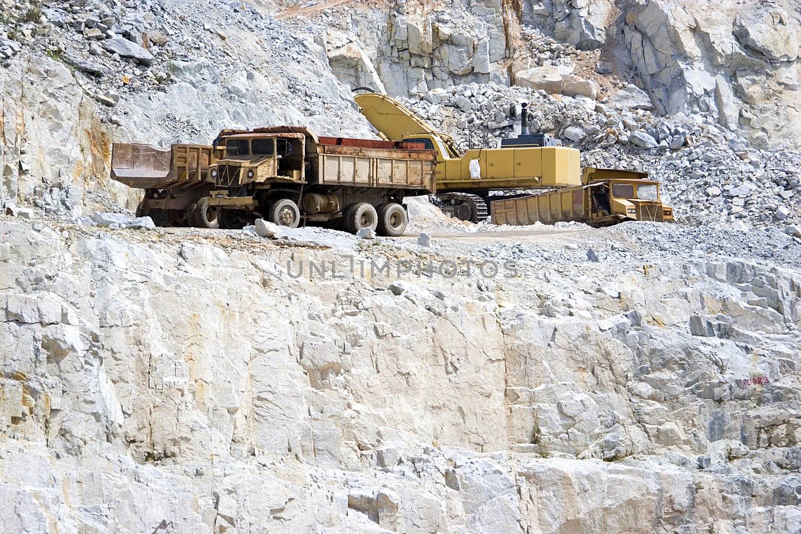 Image of rock quarry works in Malaysia.
