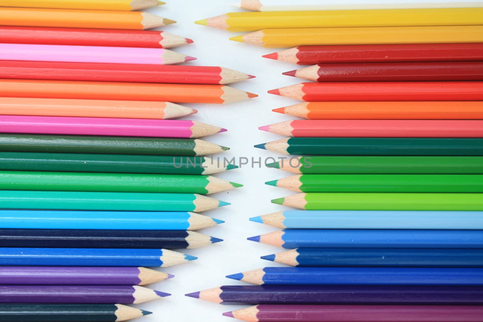 brand new sharp and unused color pencils