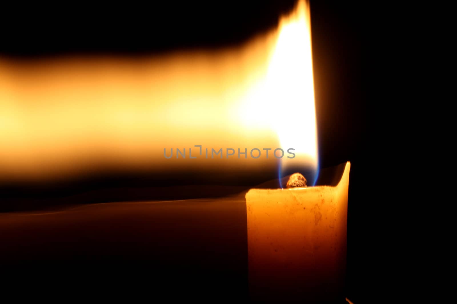 A metaphorical background showing a candle in motion, depicting a moment in time.