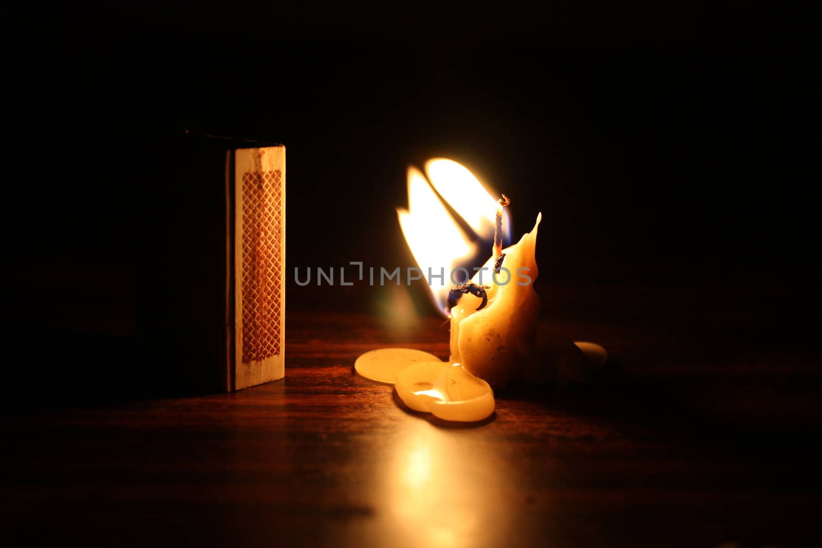 A metaphorical image showing a burning candle almost about to end, depicting time running out.