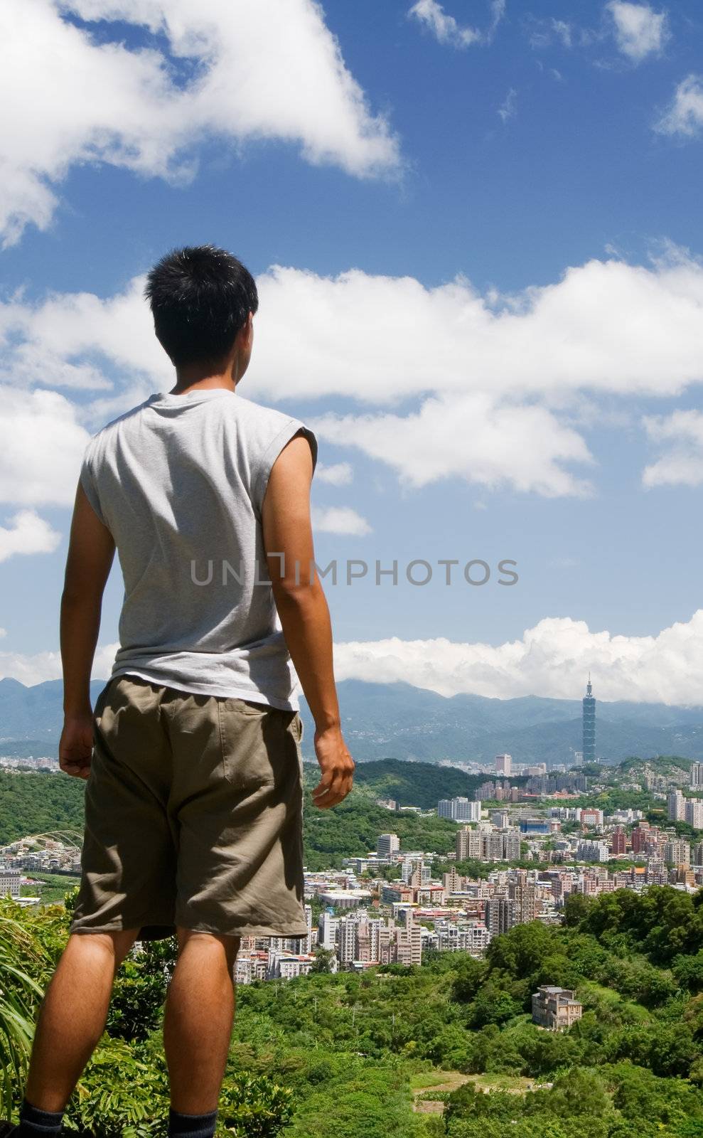 It is a beautiful cityscape in Asia of Taipei.