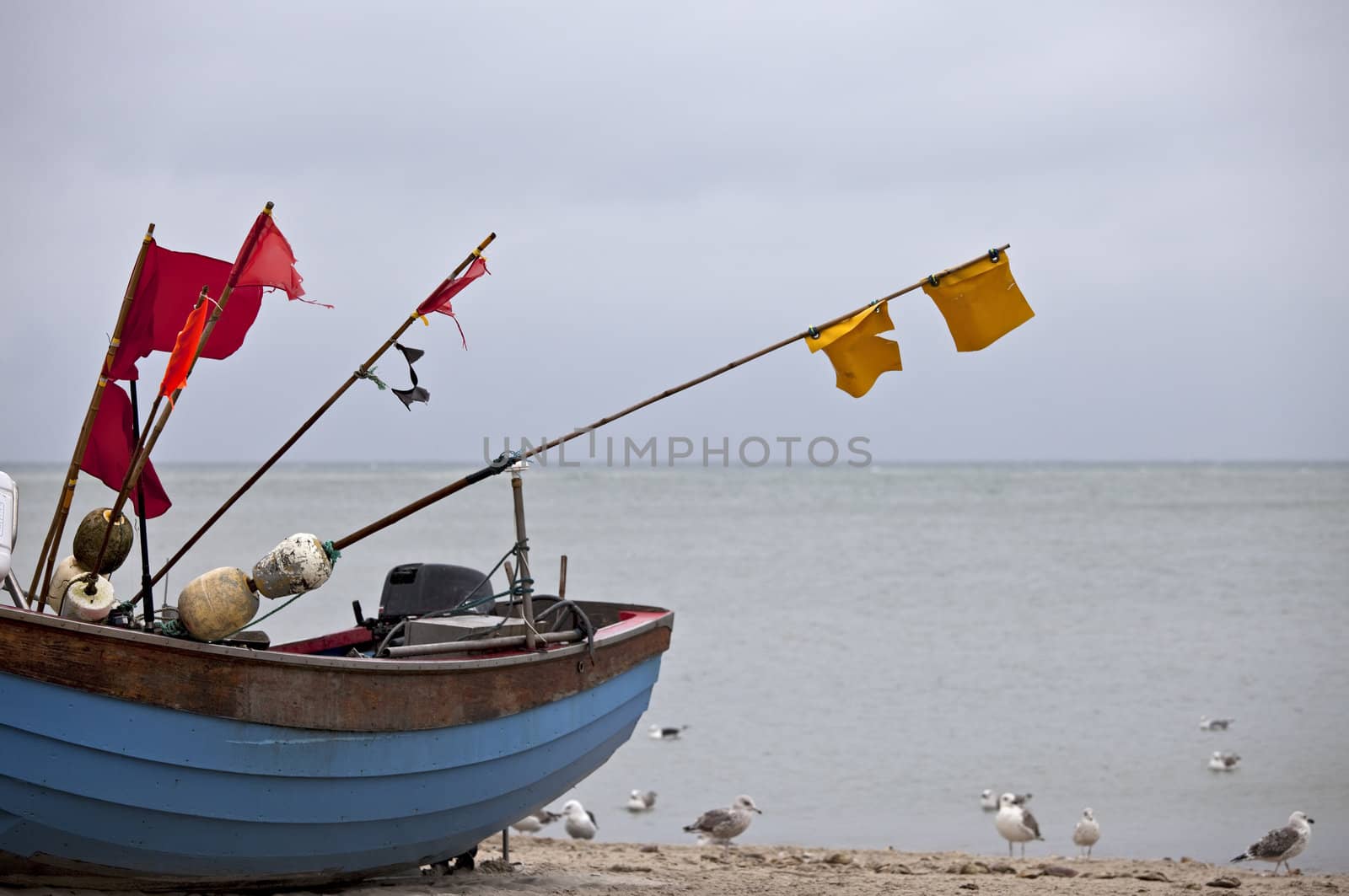 danish fishing boat on the beach by bernjuer