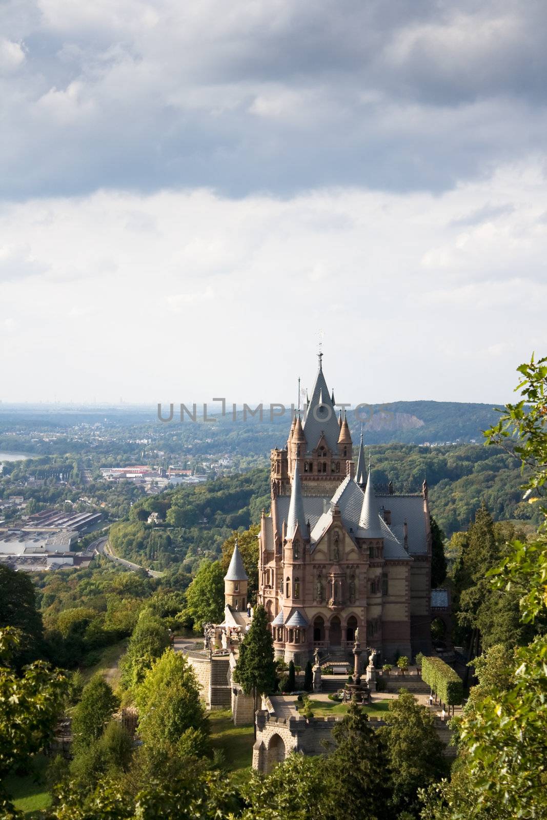 The Drachenburg castle in North Rhine, Westphalia, Germany