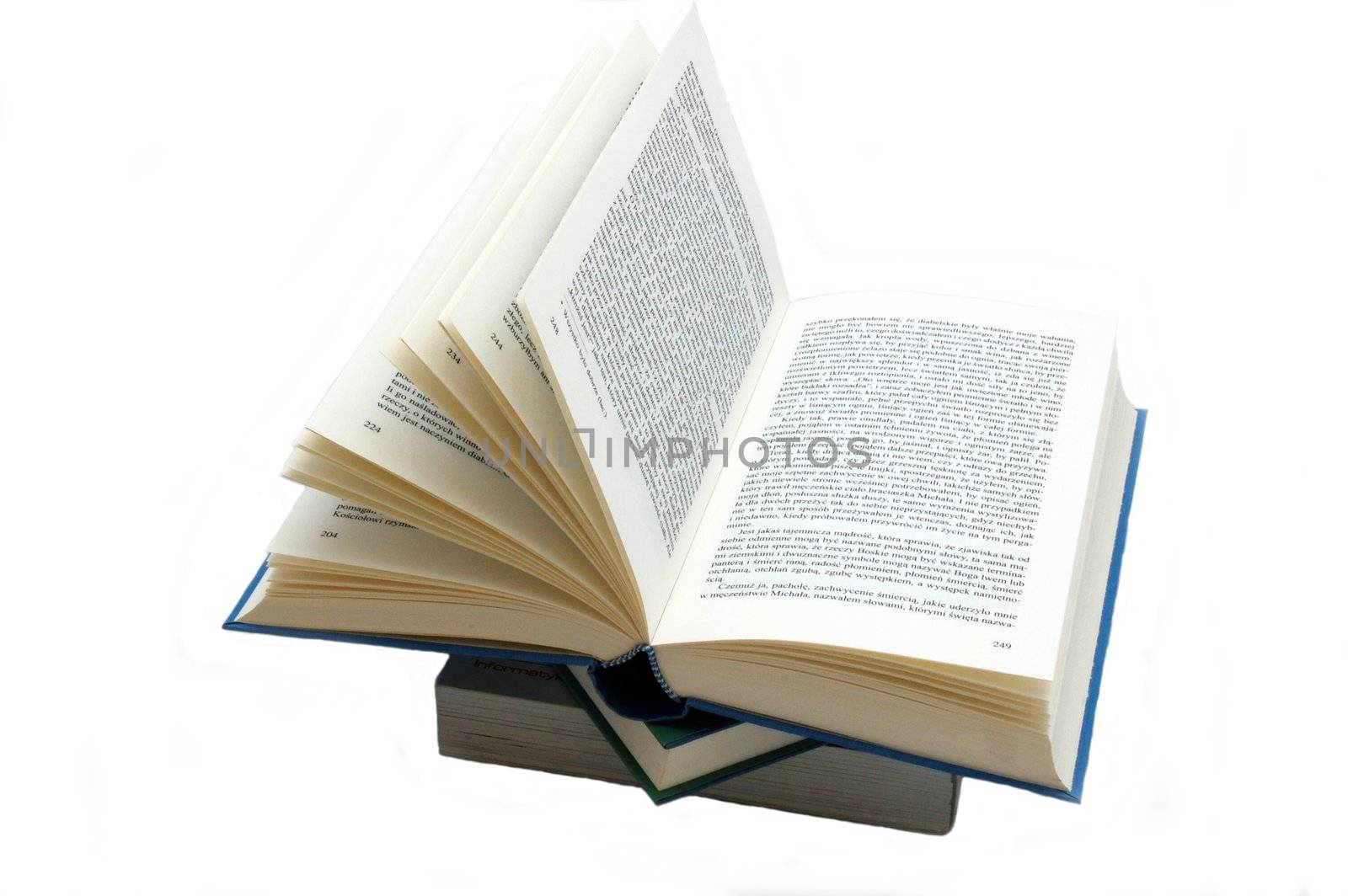 opened book isolated on the white background