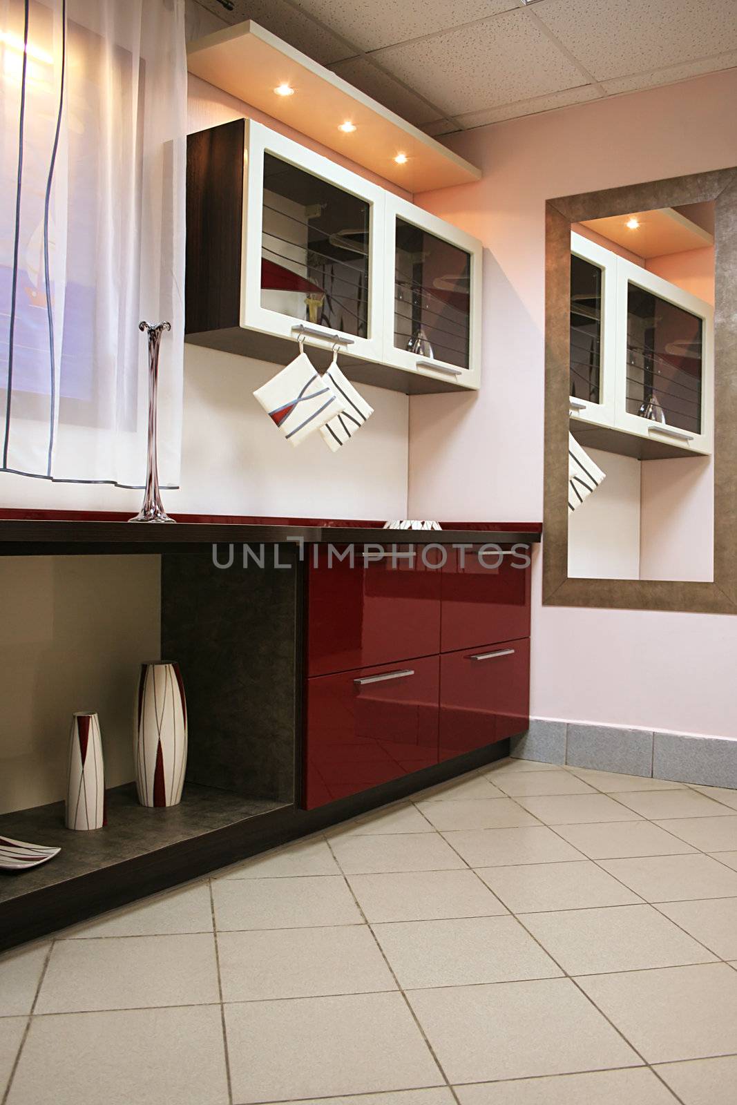 New and beautiful furniture in modern kitchen