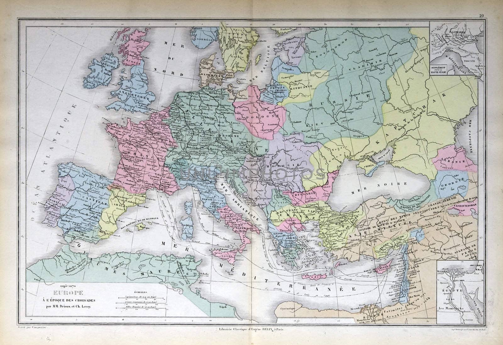 Atlas Of Drioux and Leroy from 1883. Published in Paris, France, Europe.