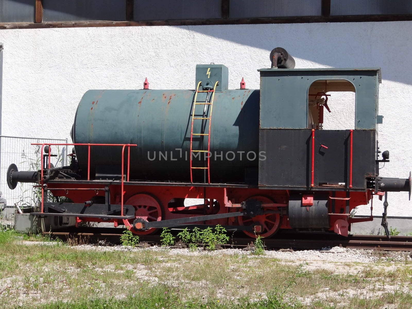 A dumped worn out antique steam locomotive