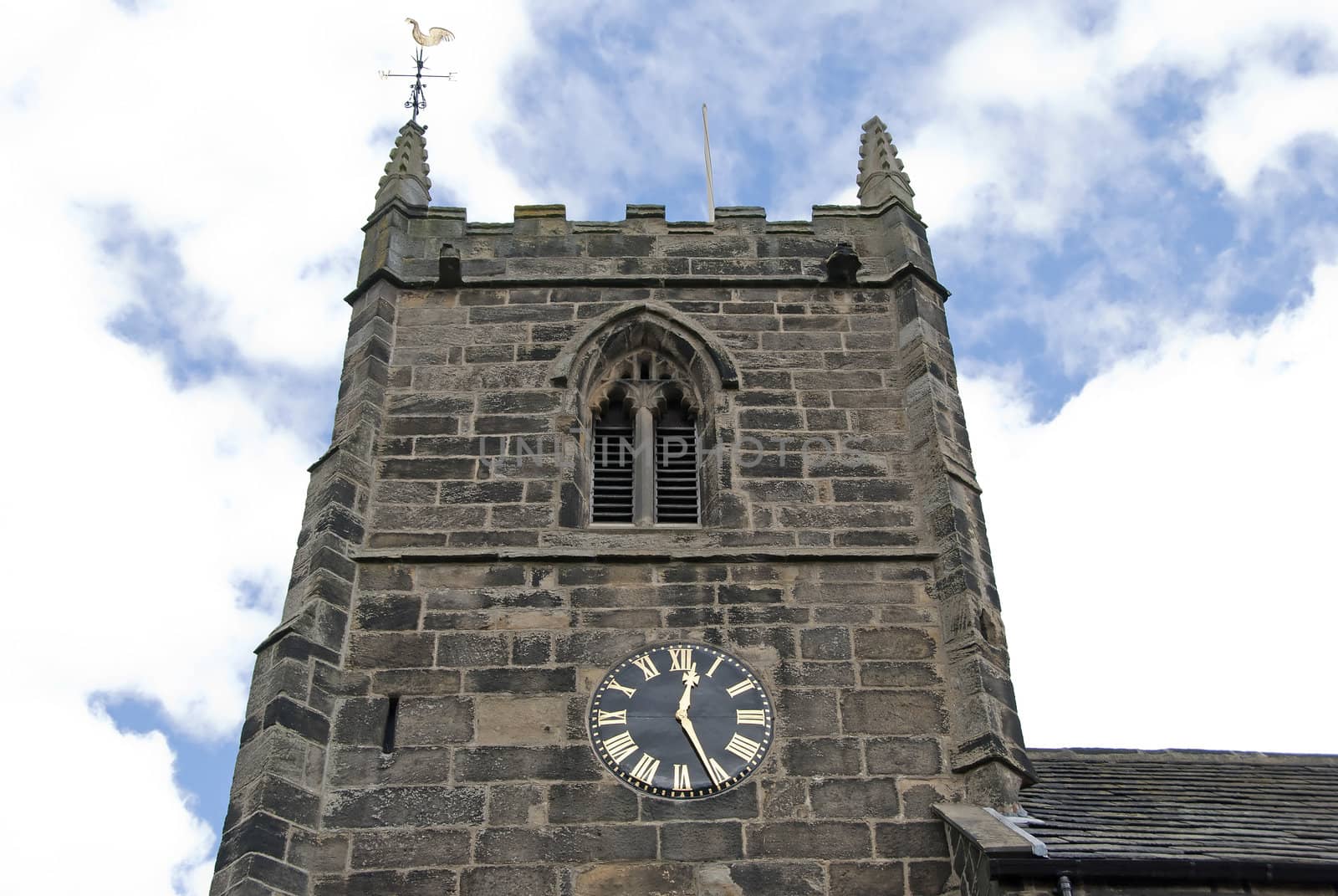 A Stone Built English Church Tower