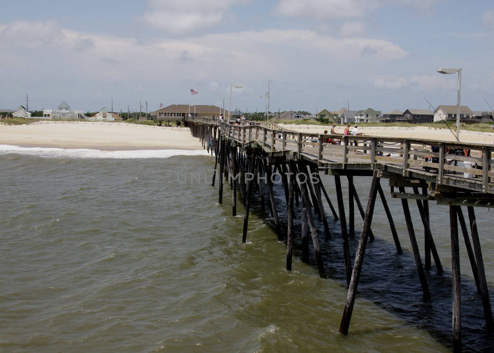 A large fishing pier in the Outer Banks, North Carolina.