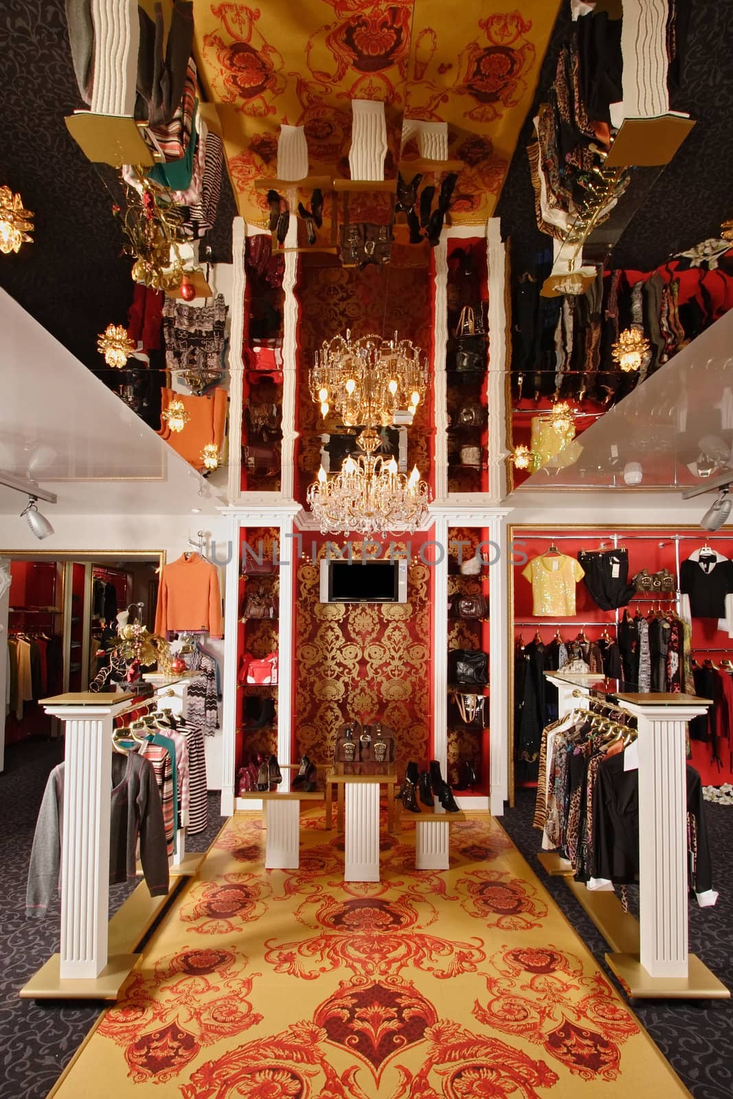 Interior of a fashionable boutique