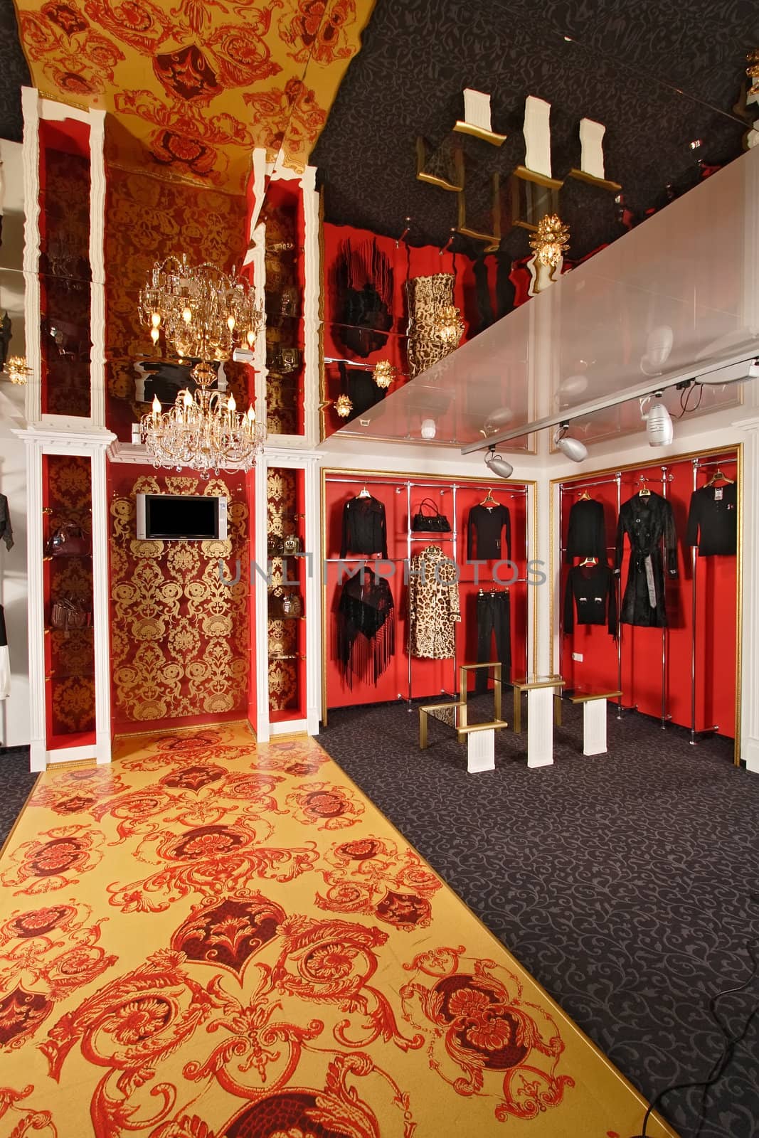 Interior of a fashionable boutique