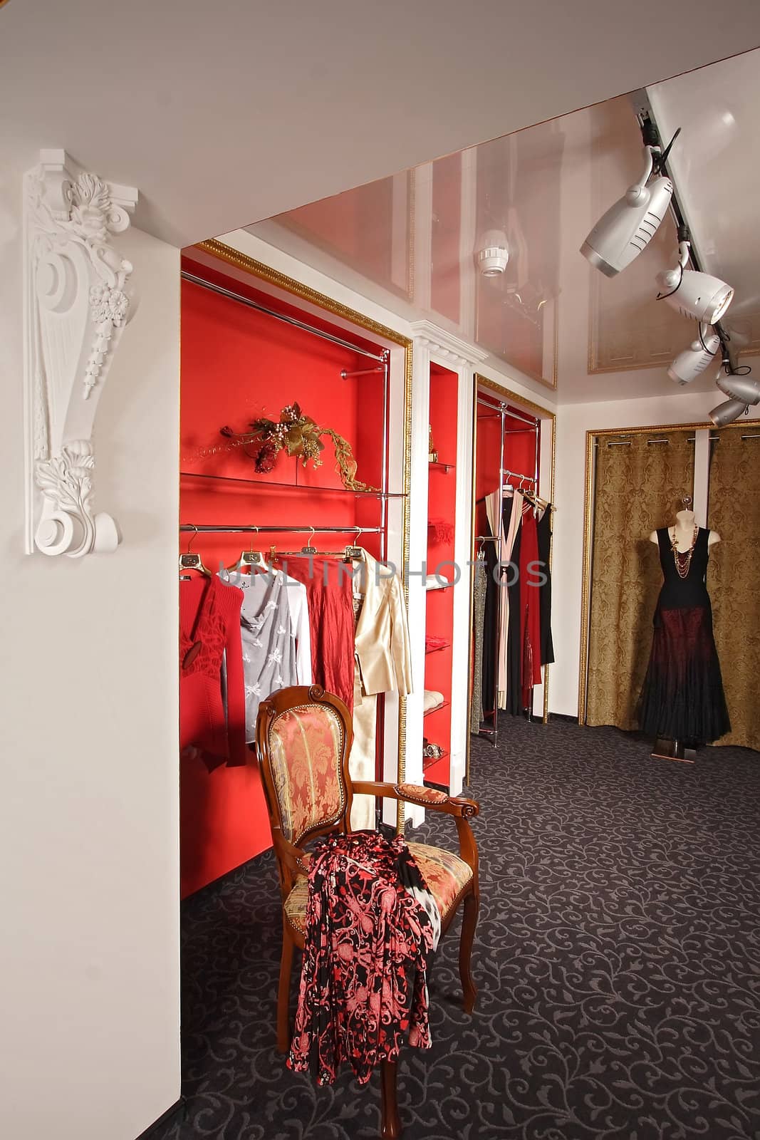 Interior of a fashionable boutique