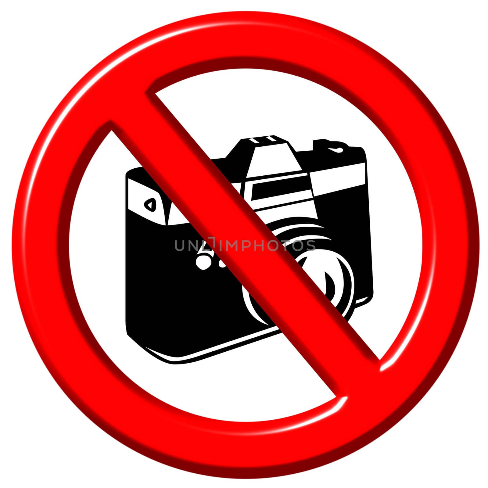 No photographs 3d sign by Georgios