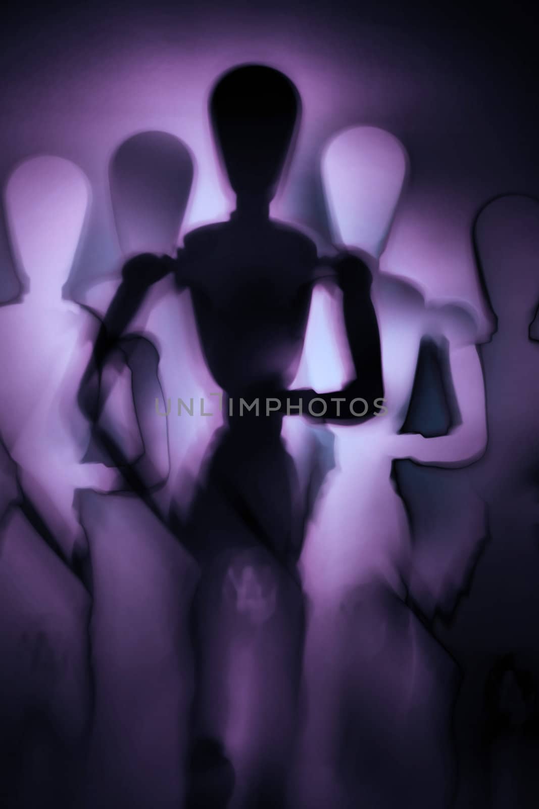 blurry silhouette of a figure in motion