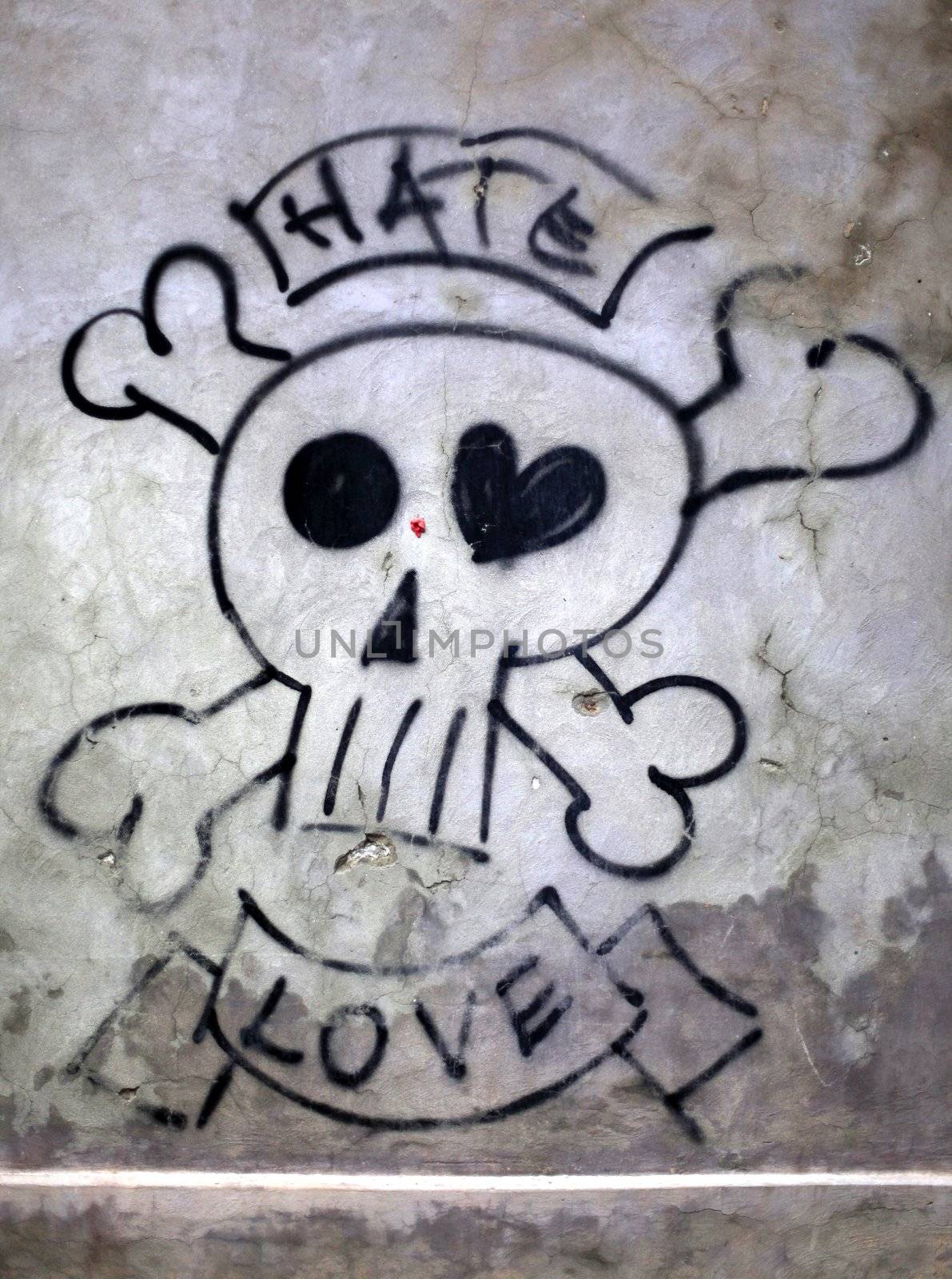 Hate and love background