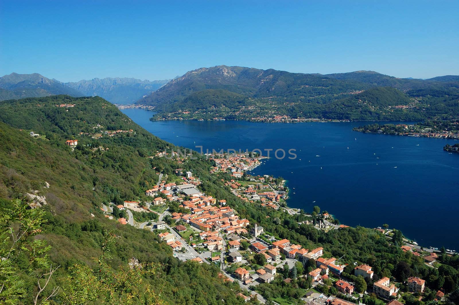View on Orta Lake near Pella (Italy)
