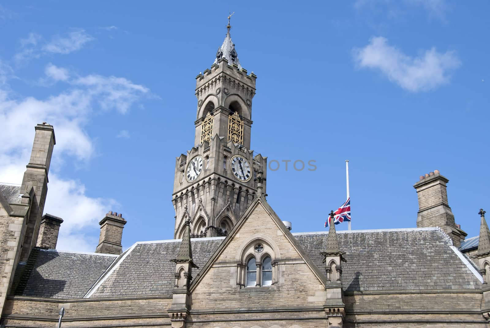 The Town Hall and Belltower of an English City