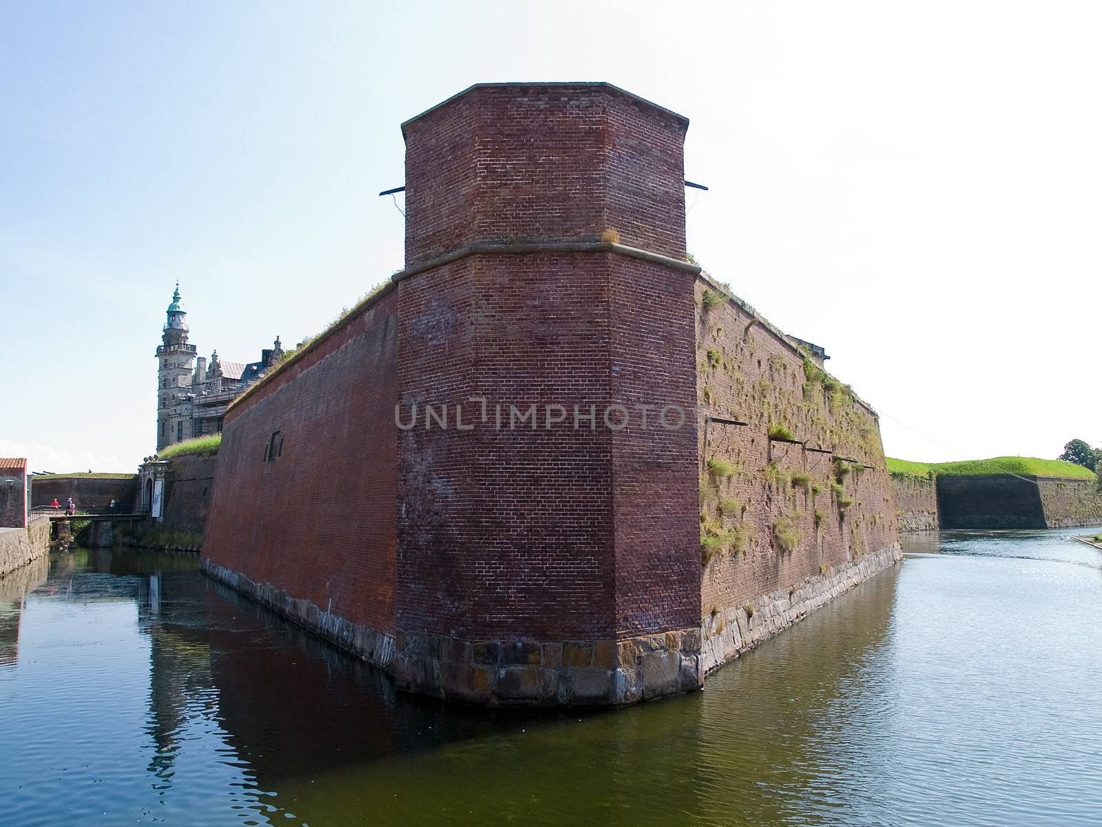 Kronborg Castle of Hamlet  by William Shakespeare Elsinore  Helsingor Denmark view of the walls