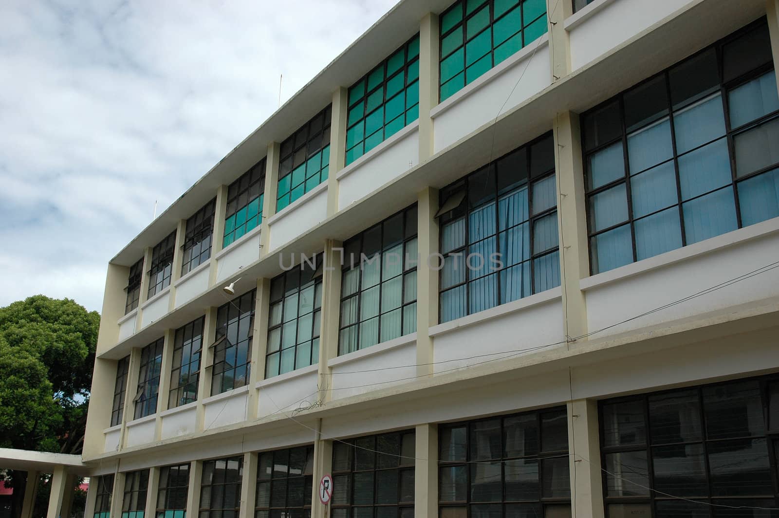 university building with modern design and architecture