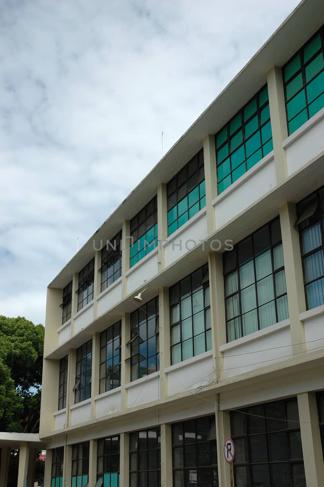 university building with modern design and architecture