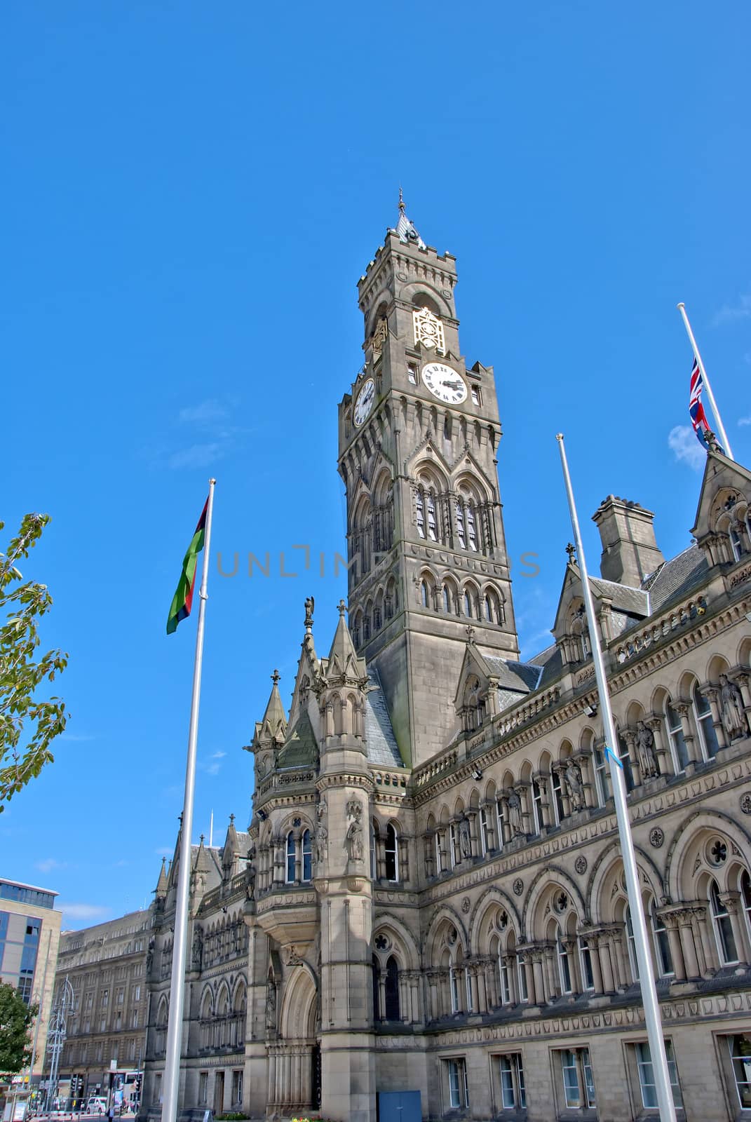 The Town Hall and Belltower of an English City