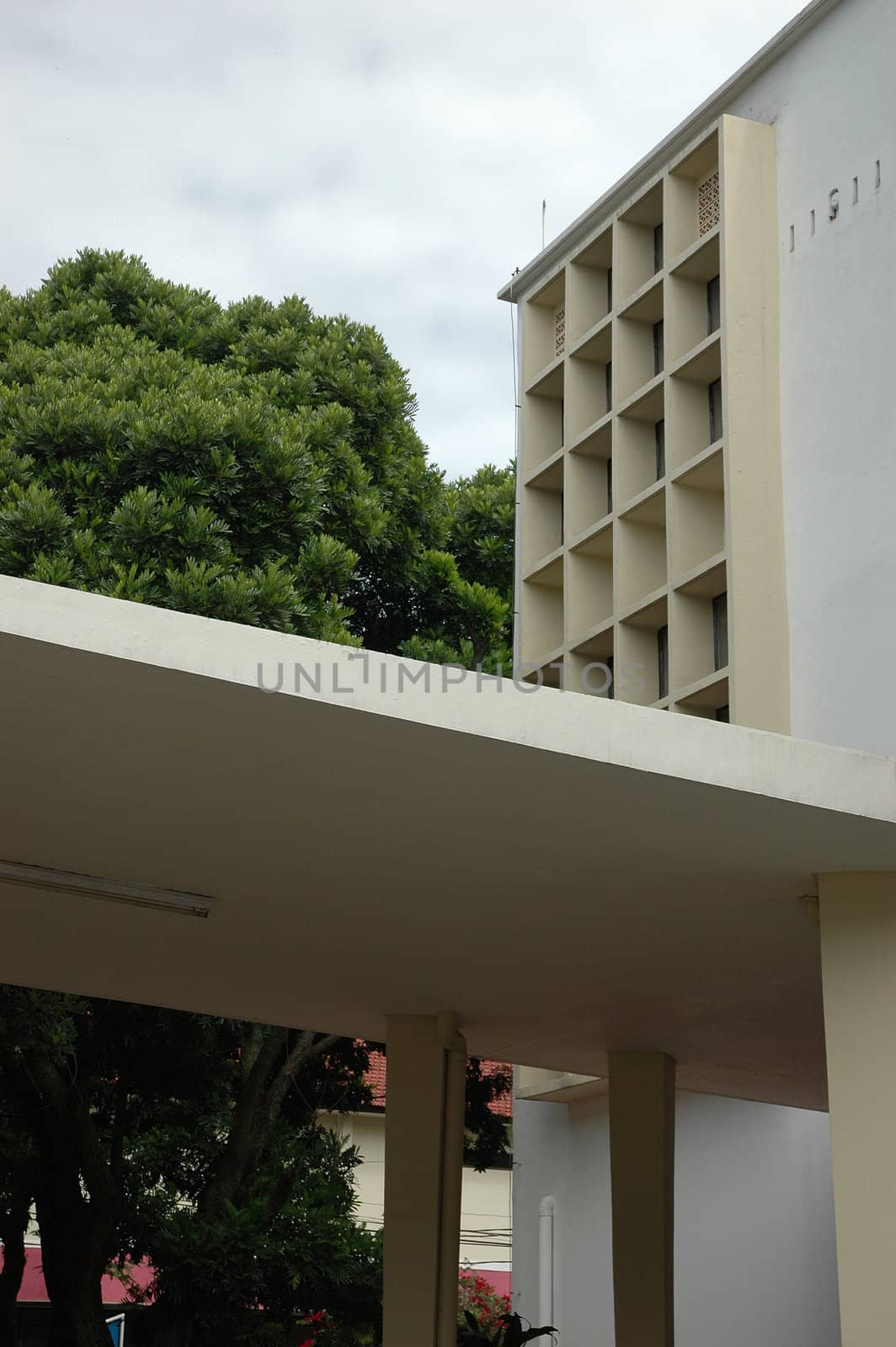 university building with modern design and architecture