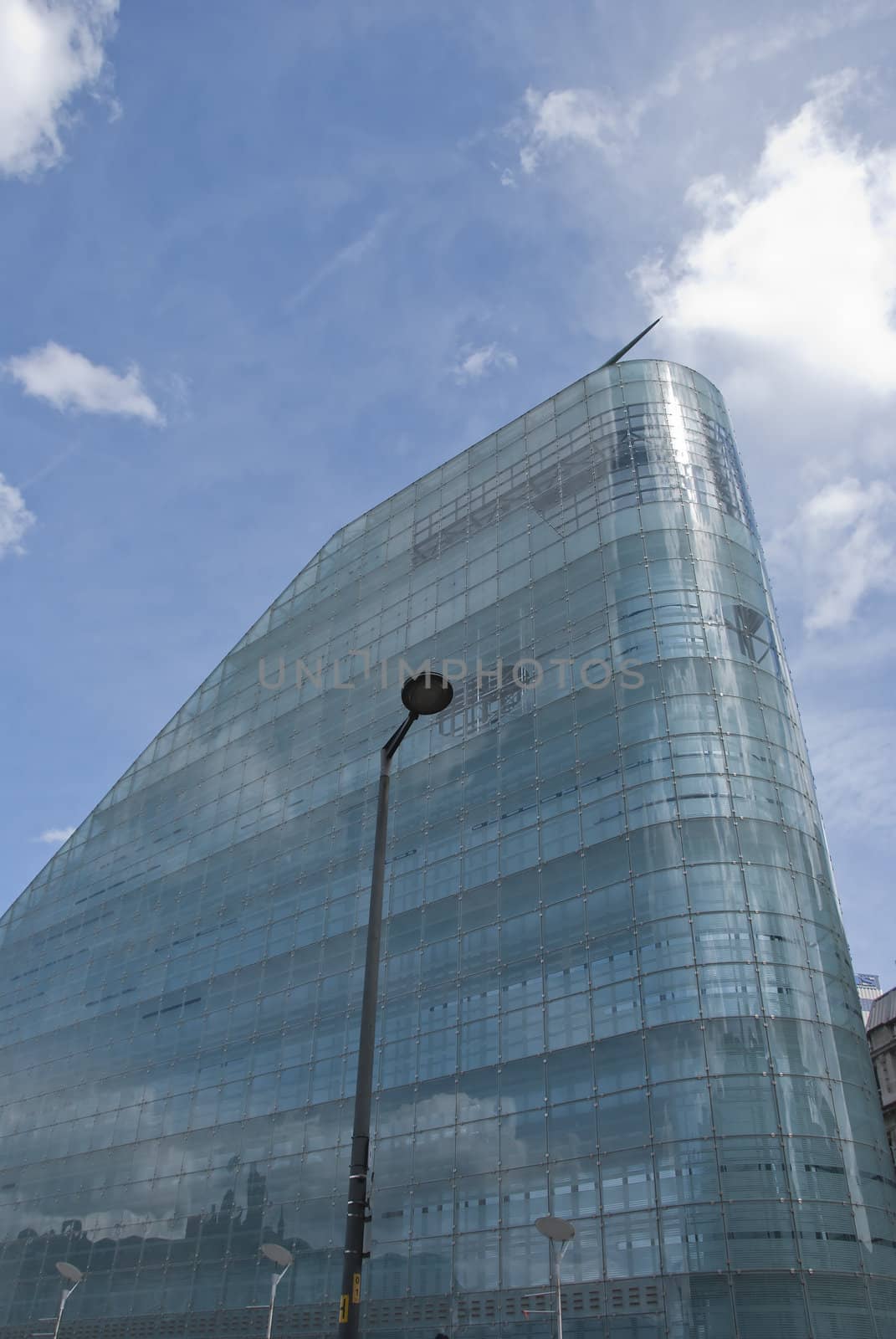 A Futuristic Glass and Steel Office Block