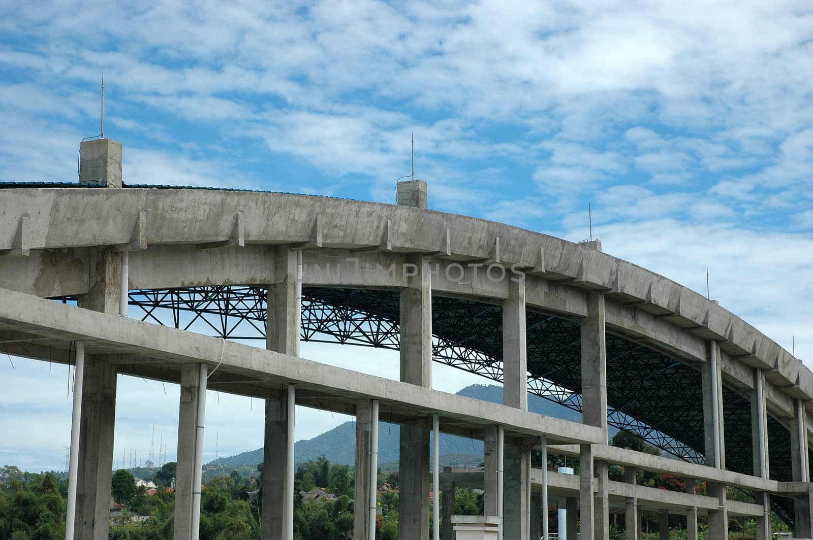 new building under construction with concrete structure