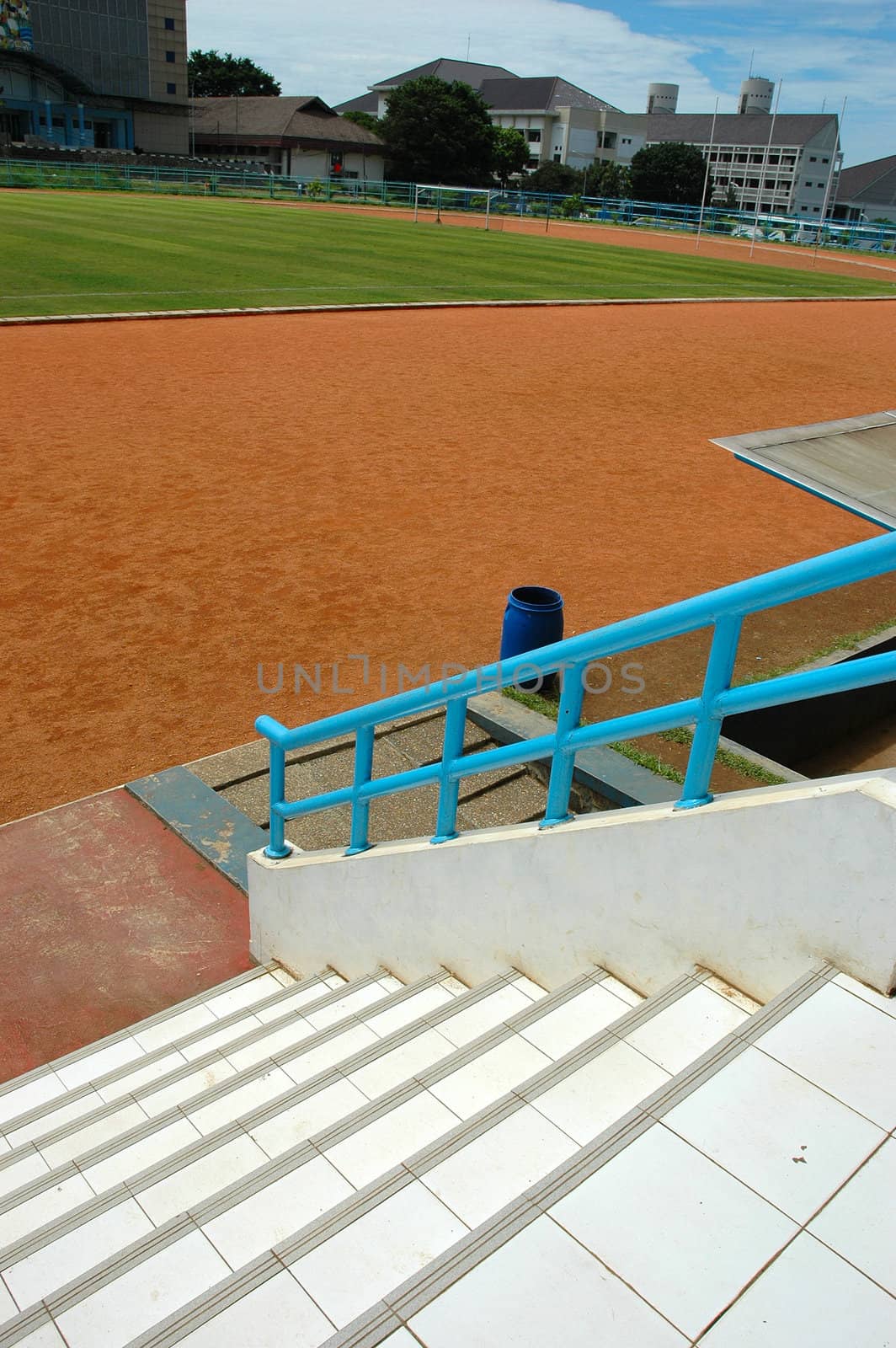 commonly stair design that found in soccer stadium