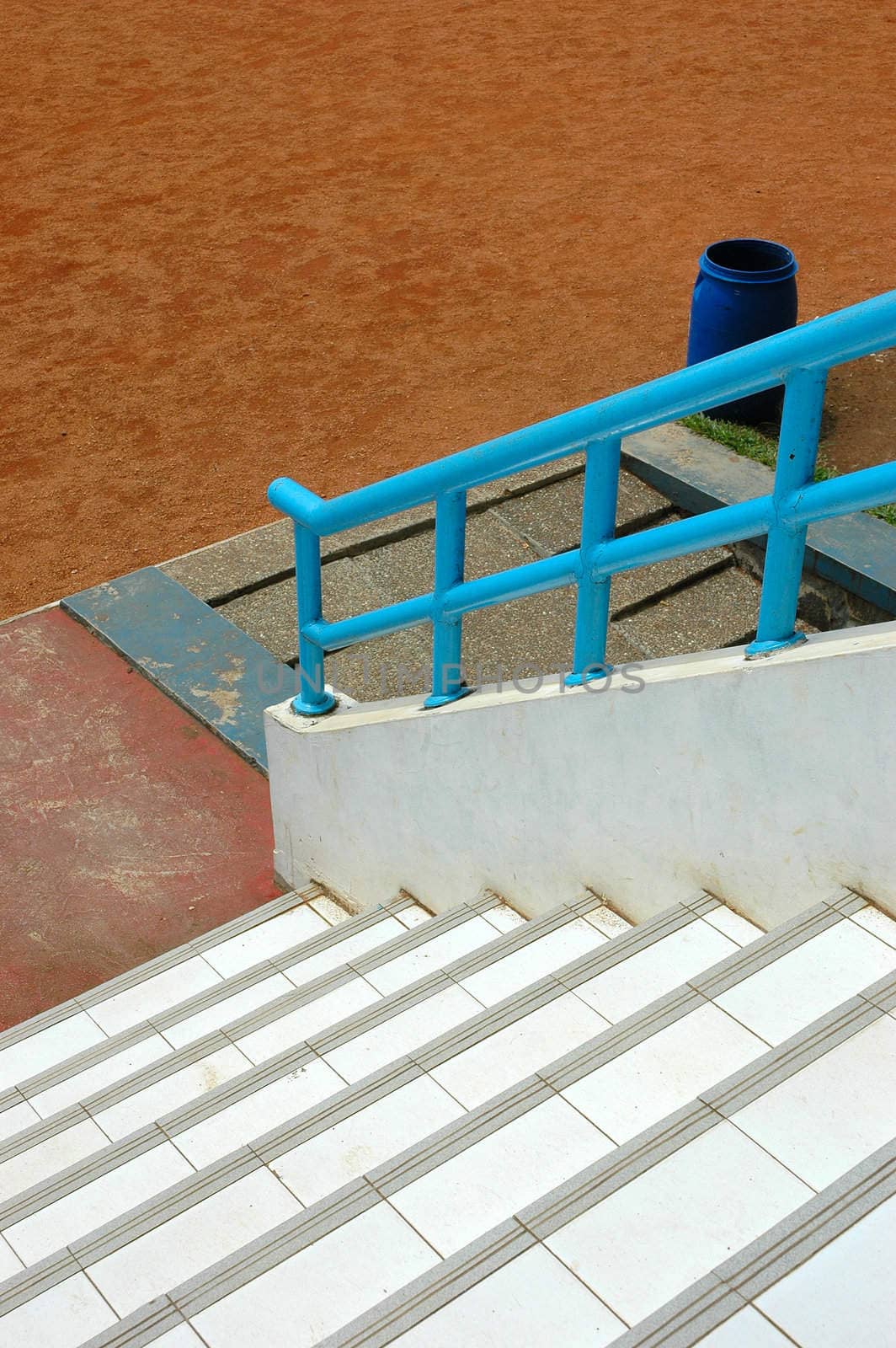 commonly stair design that found in soccer stadium