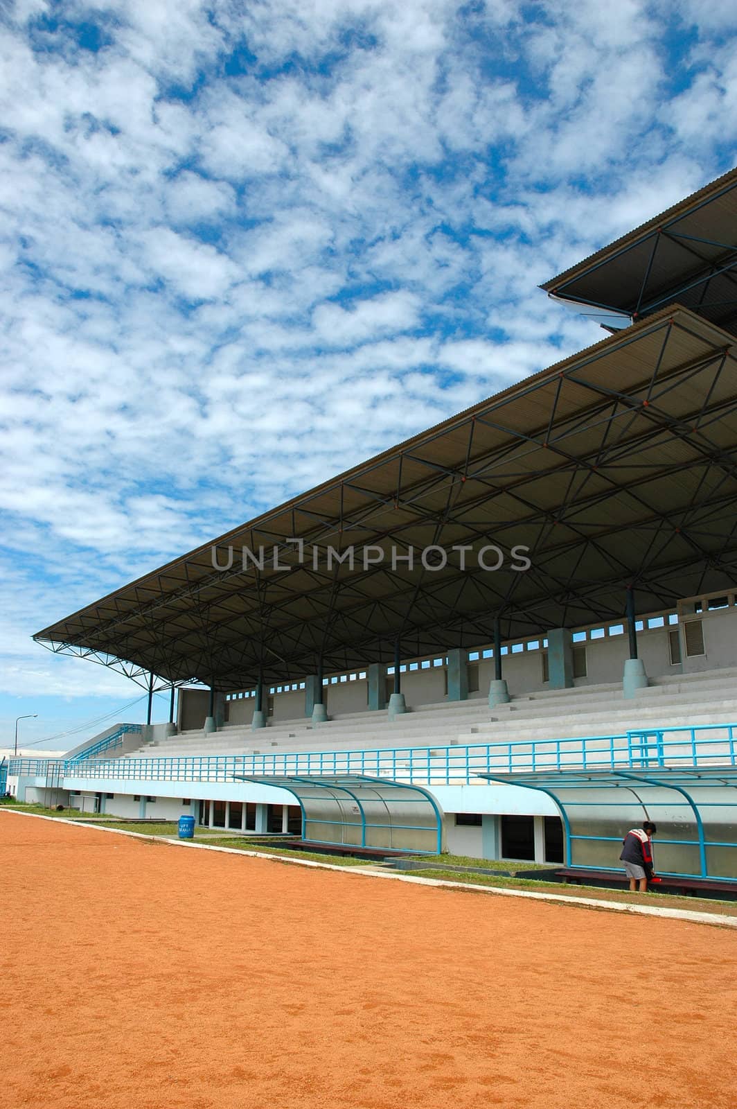 soccer podium with modern design and architecture