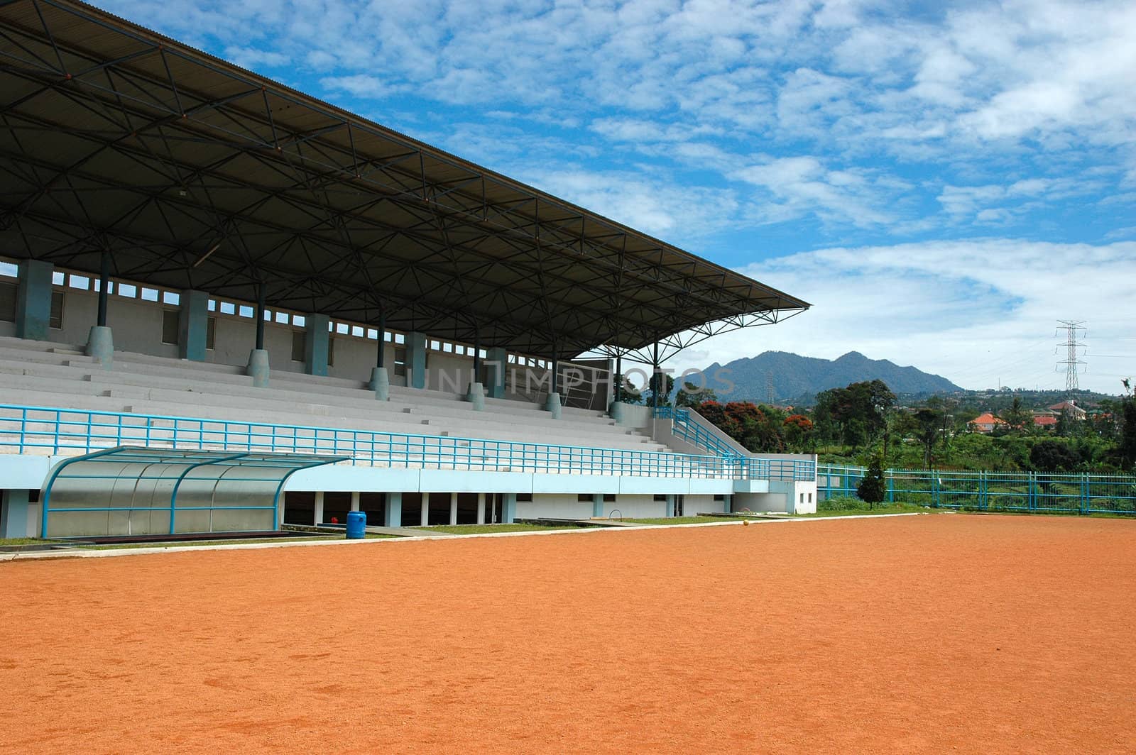 soccer podium with modern design and architecture