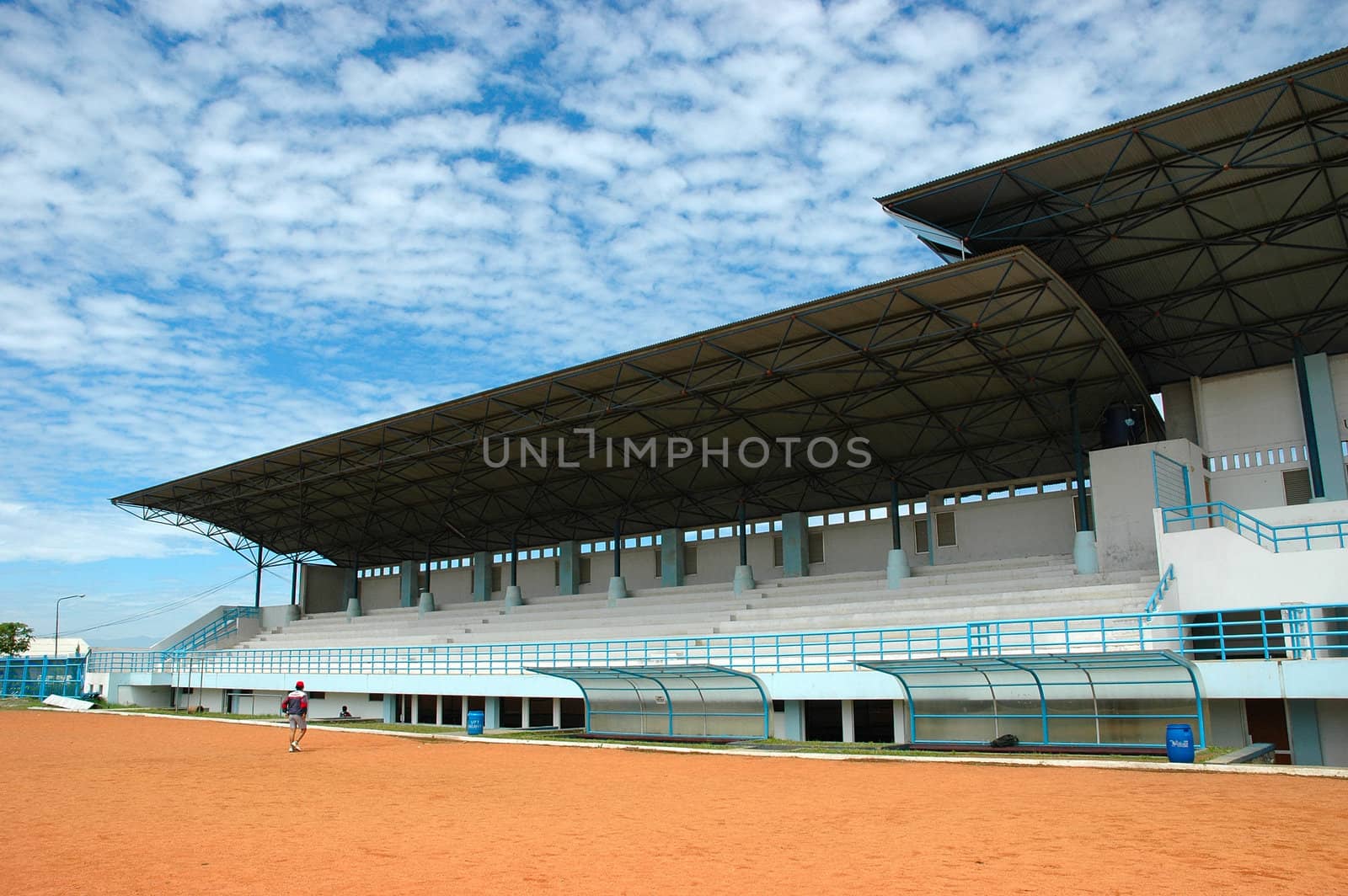 soccer podium with modern design and architecture