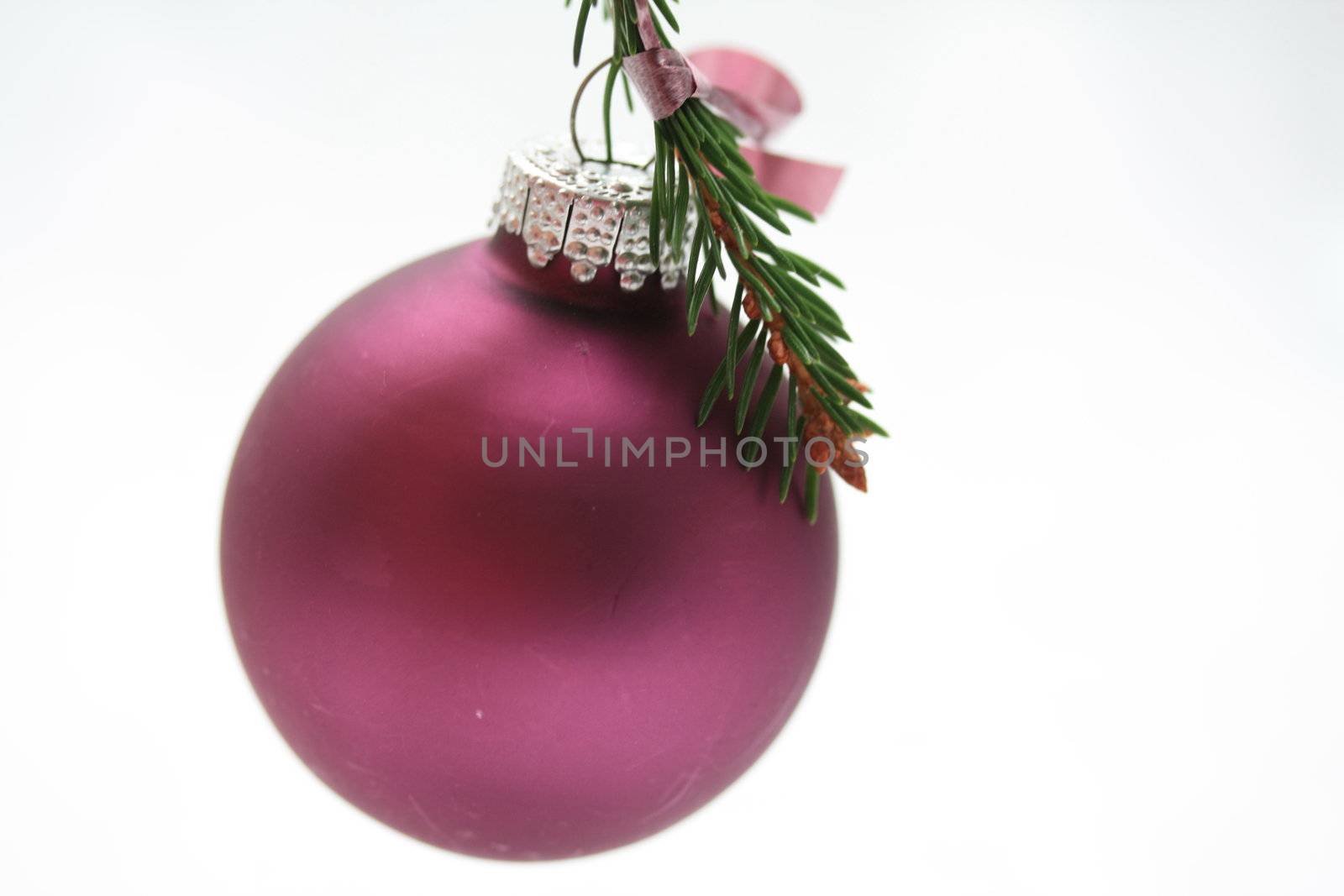 purple christmas ornament by studioportosabbia