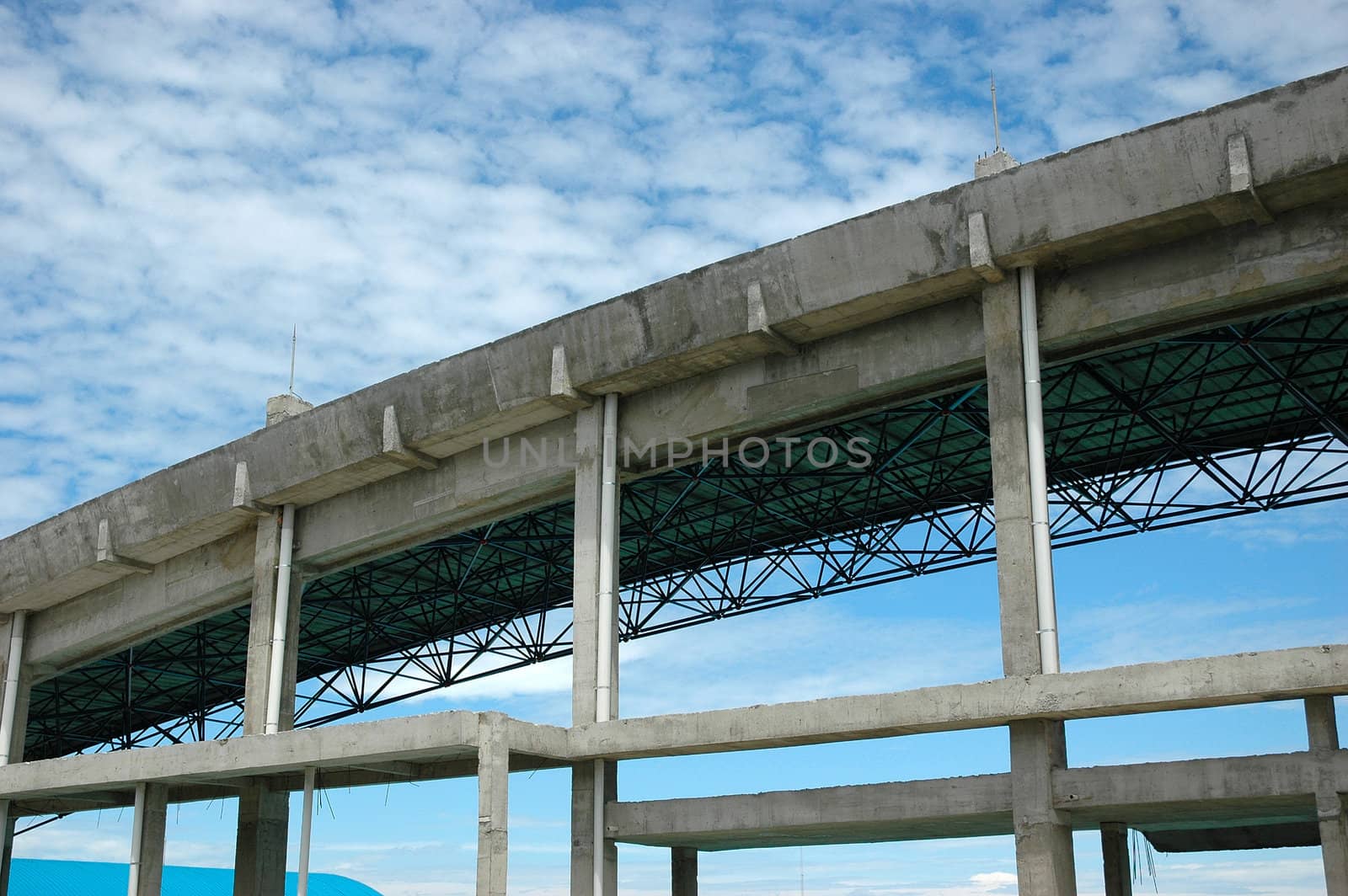 new building under construction with concrete structure