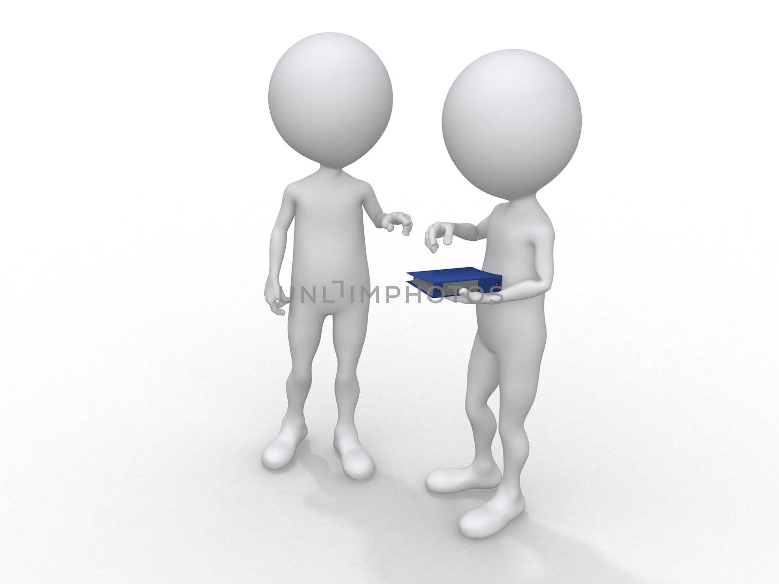 3d rendered illustration of two business guys by dacasdo