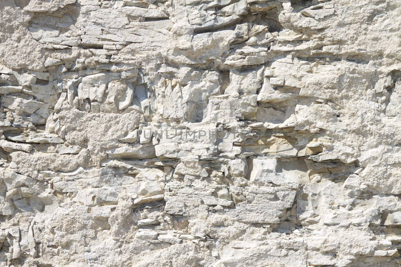 background or texture of a jagged white stone wall