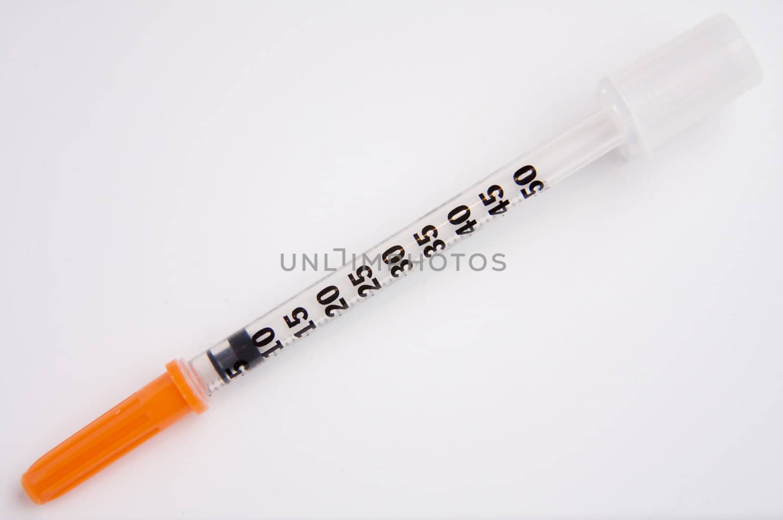 A syringe isolated on a white background