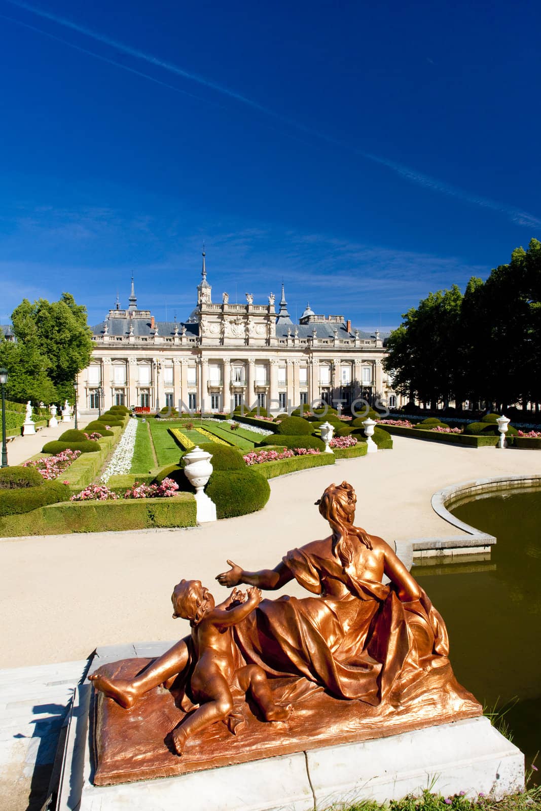 La Granja de San Ildefonso with garden, Segovia Province, Castile and Leon, Spain