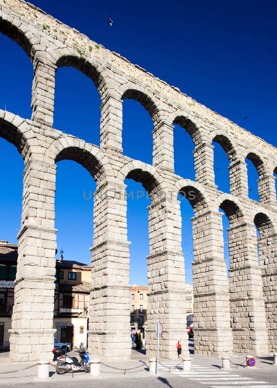 Roman aqueduct, Segovia, Castile and Leon, Spain