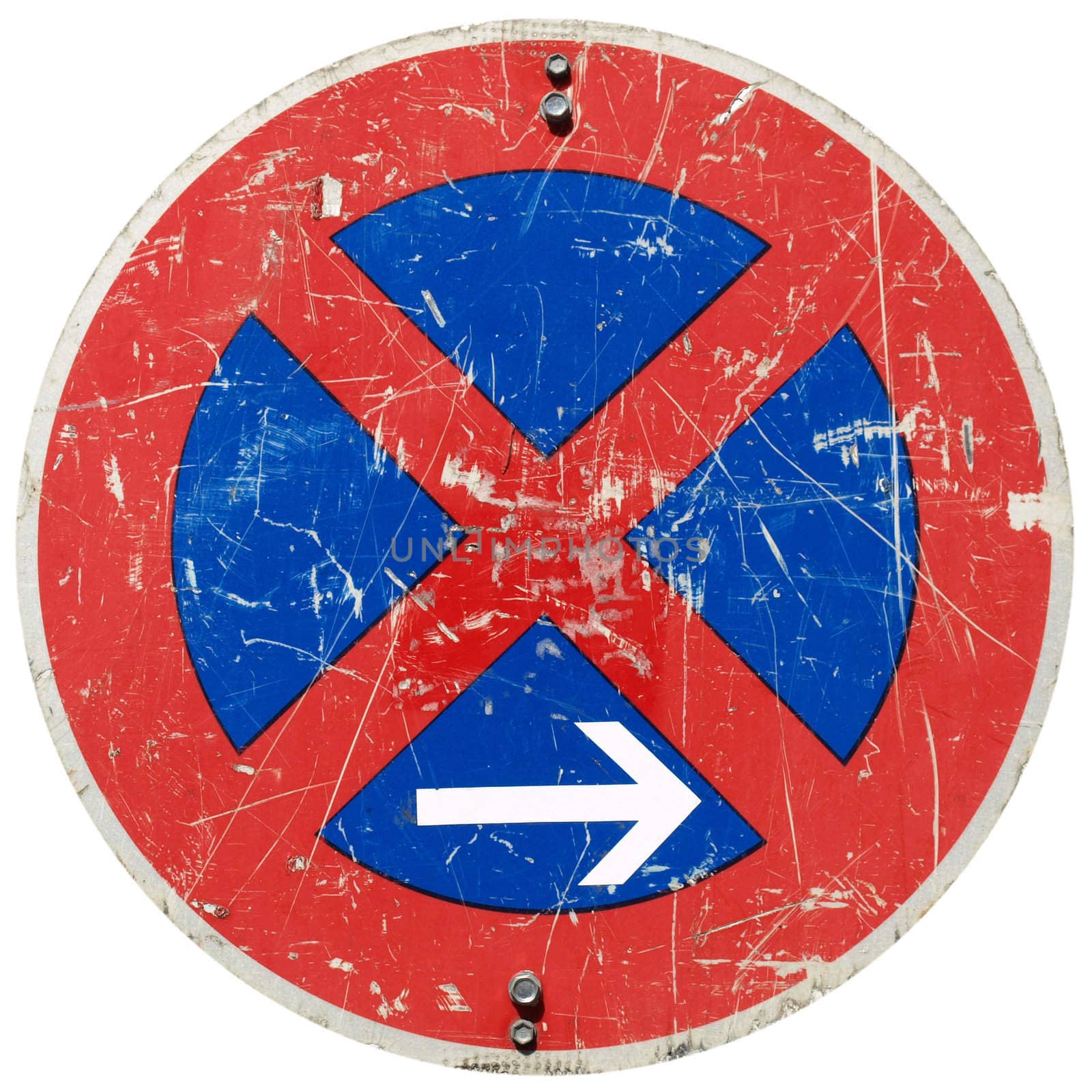 No parking traffic sign isolated on white