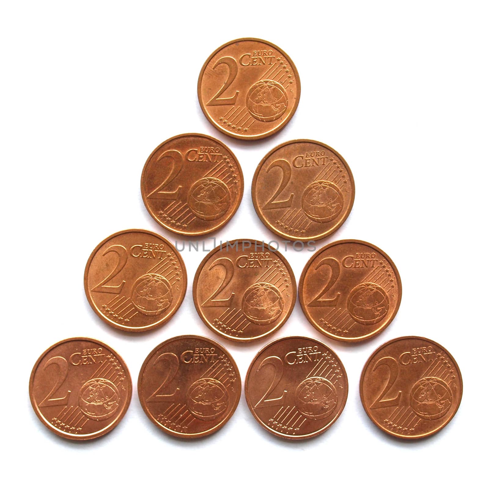 A bunch of Euro coins money (European currency) - My two cents