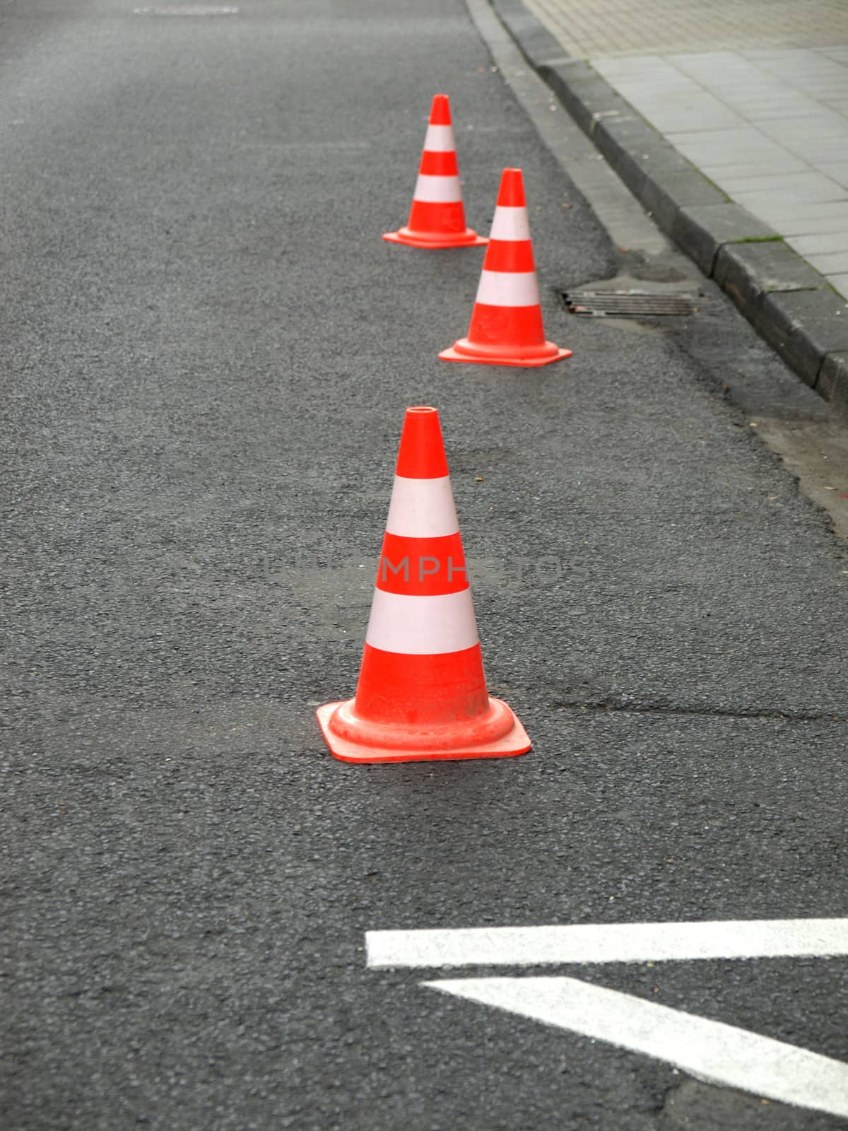 Range of traffic cones for road works