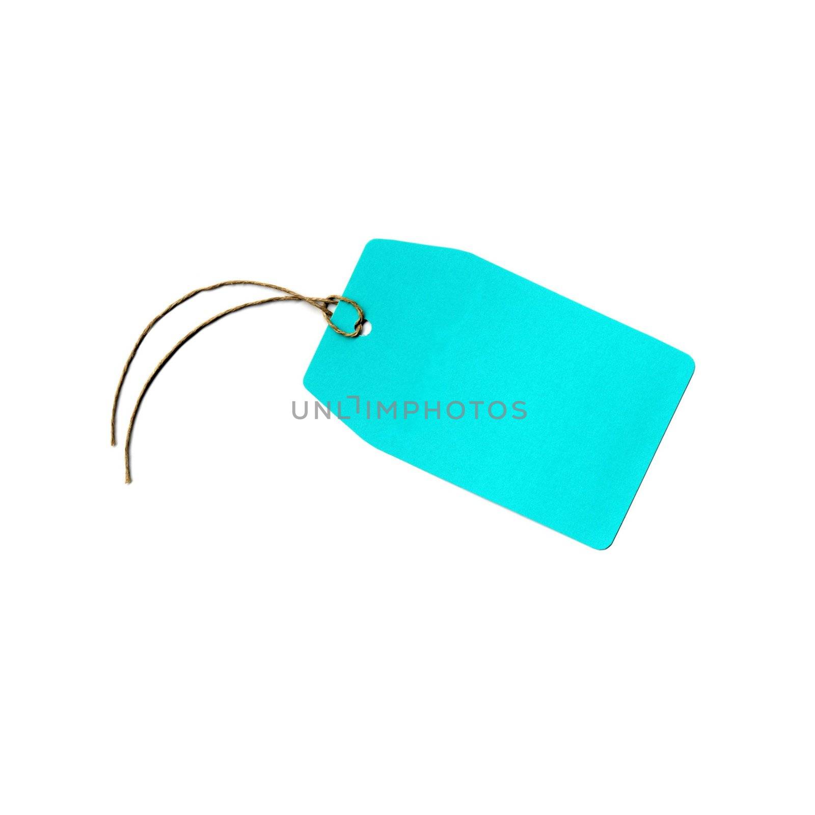 Price tag or address label with string