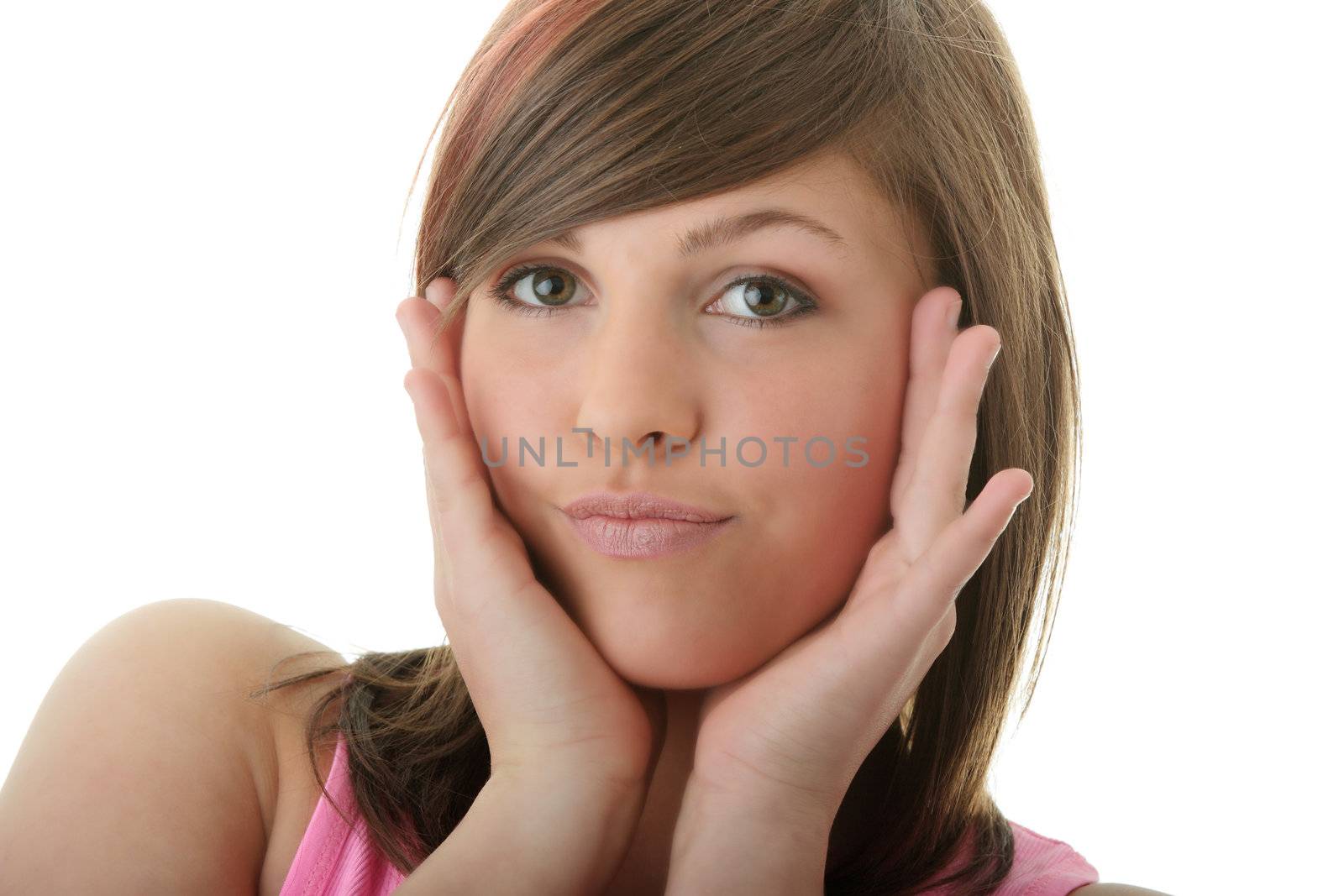 Young woman with expression portrait