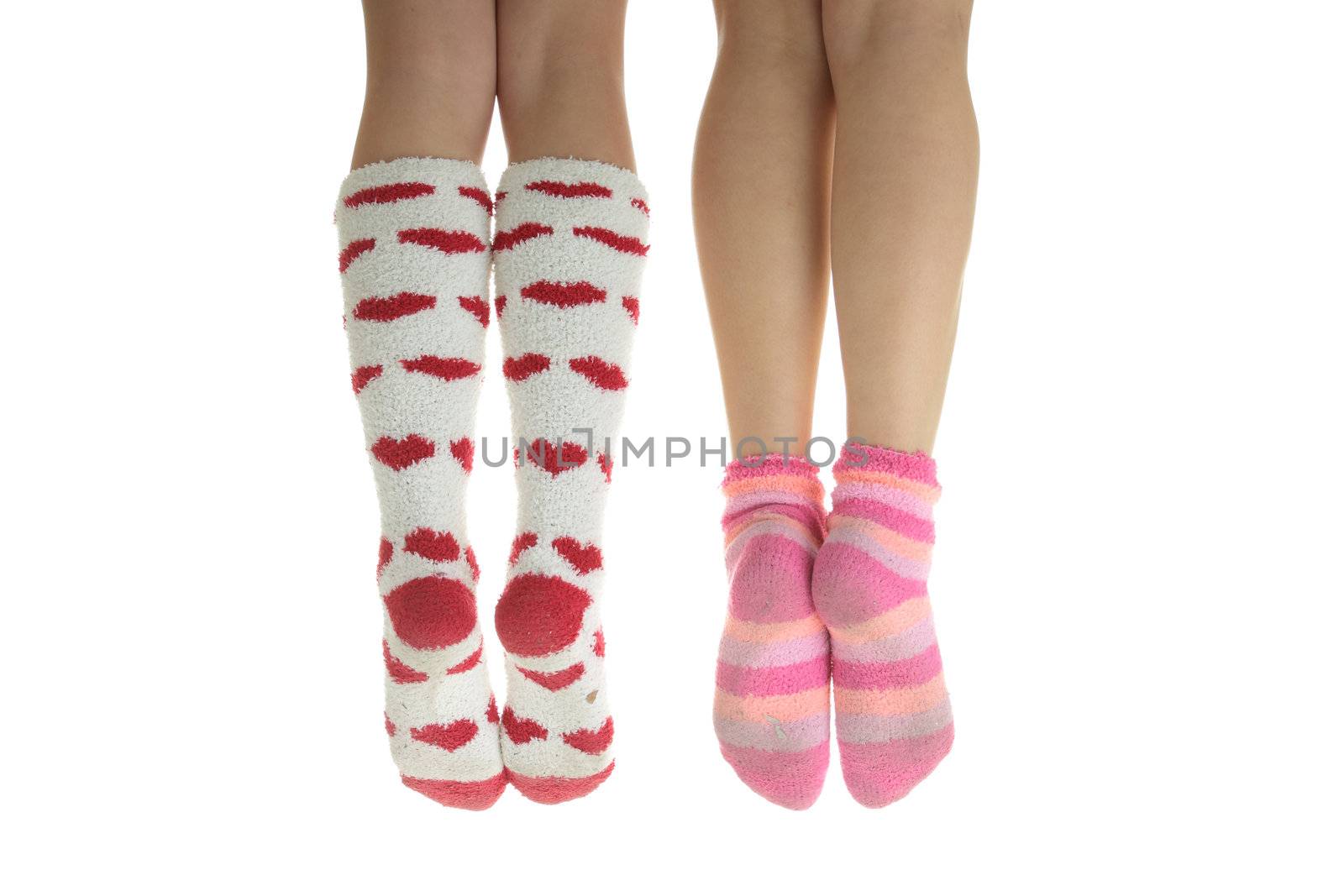 Four legs with colorful socks by BDS
