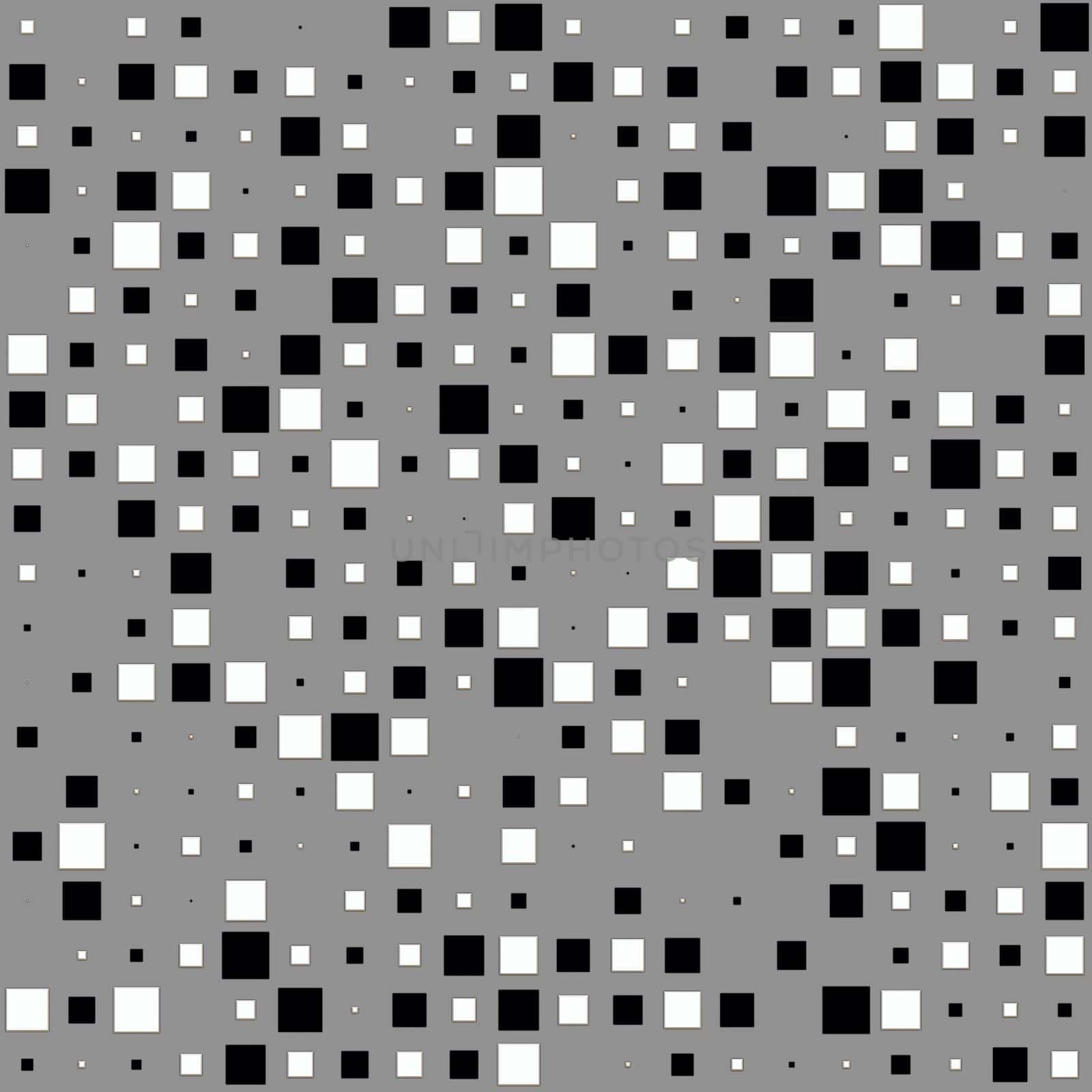 seamless texture of squares in different sizes on grey